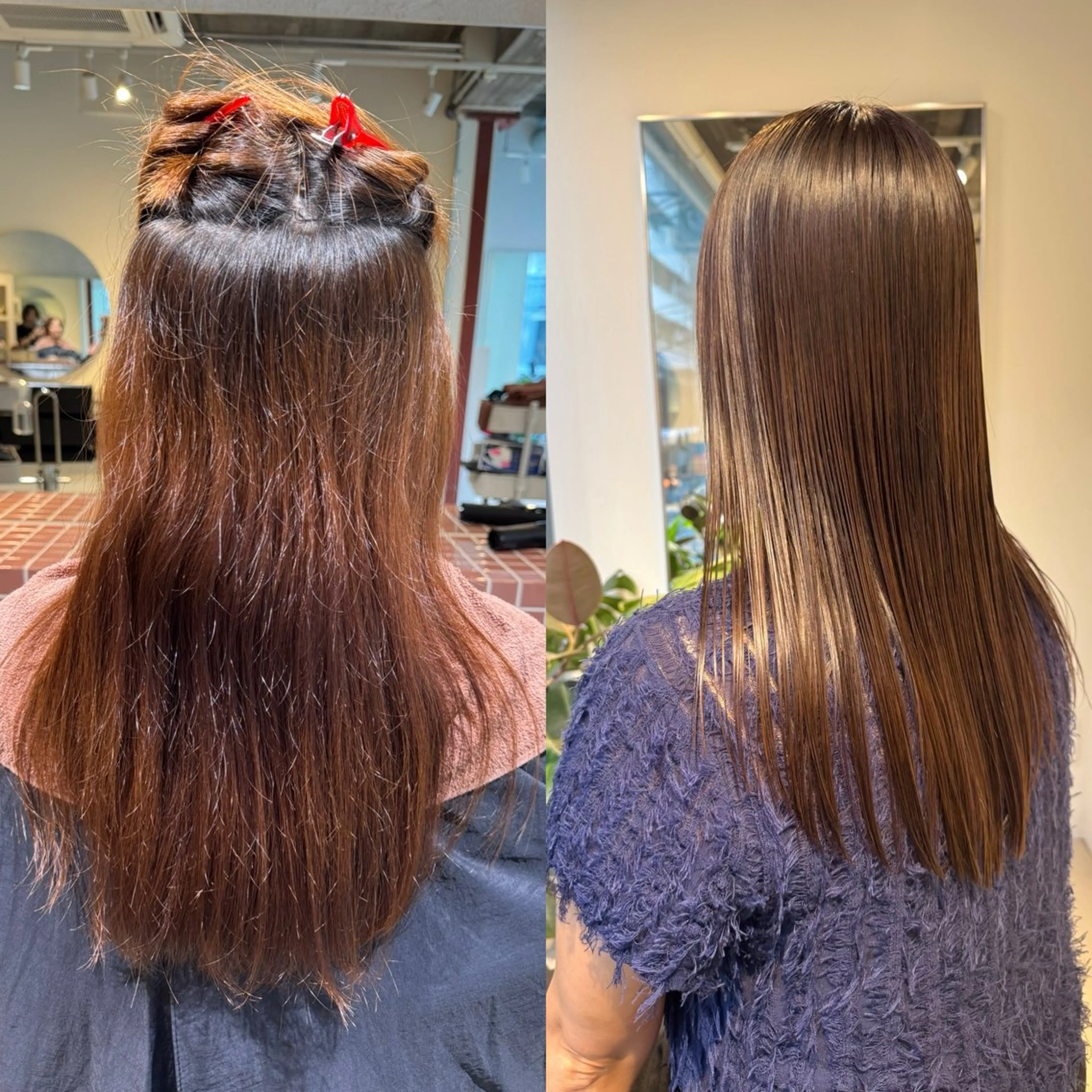 ロング カラー 切りっぱなしボブ ショートボブ アッシュ ベージュカラー グレージュ 髪質改善マスター 長尾勇弥/梅田中津のヘアスタイル