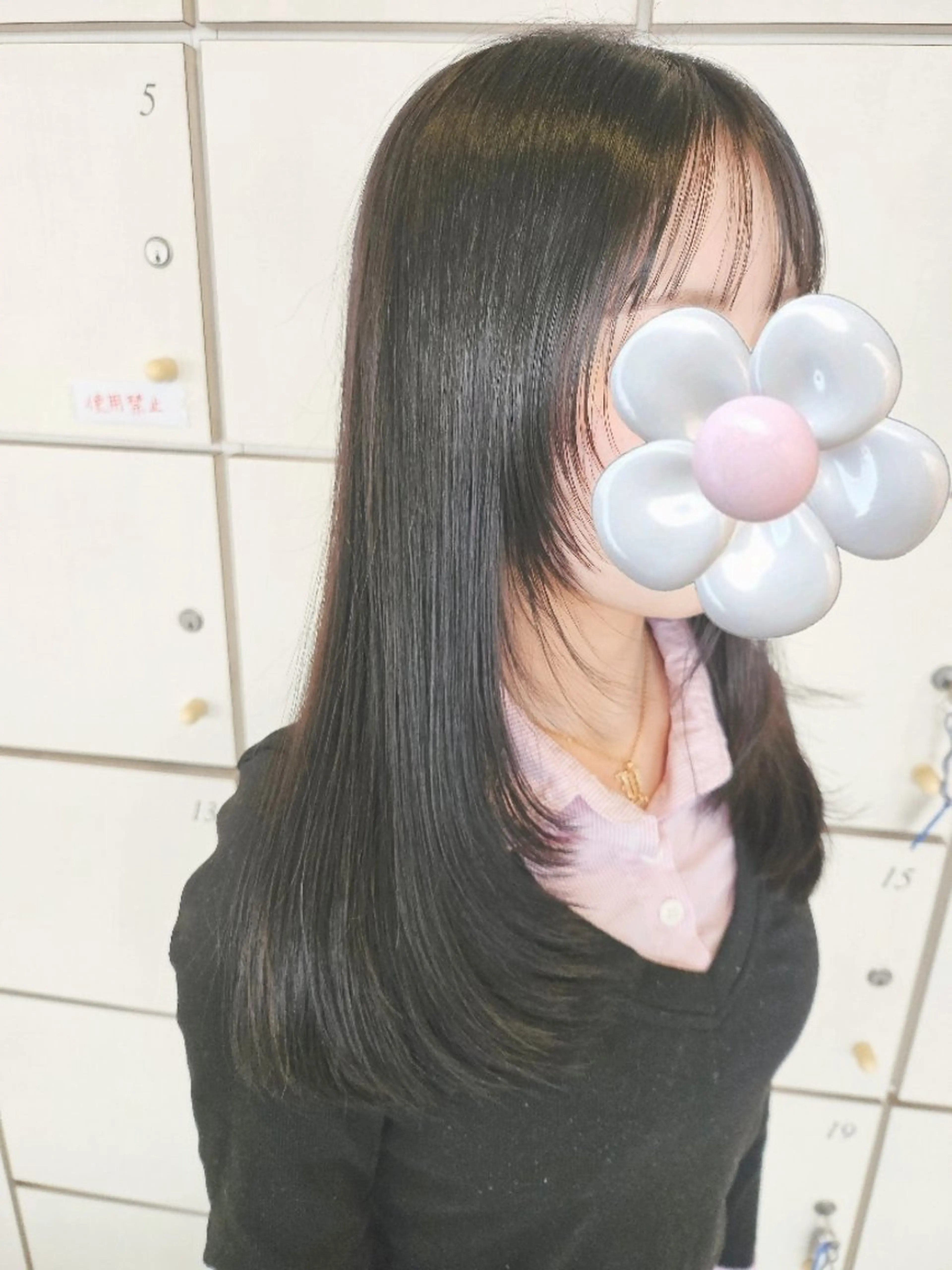 ロング 顔周りカット レイヤーカット 小顔カット 岡田 奈々のヘアスタイル
