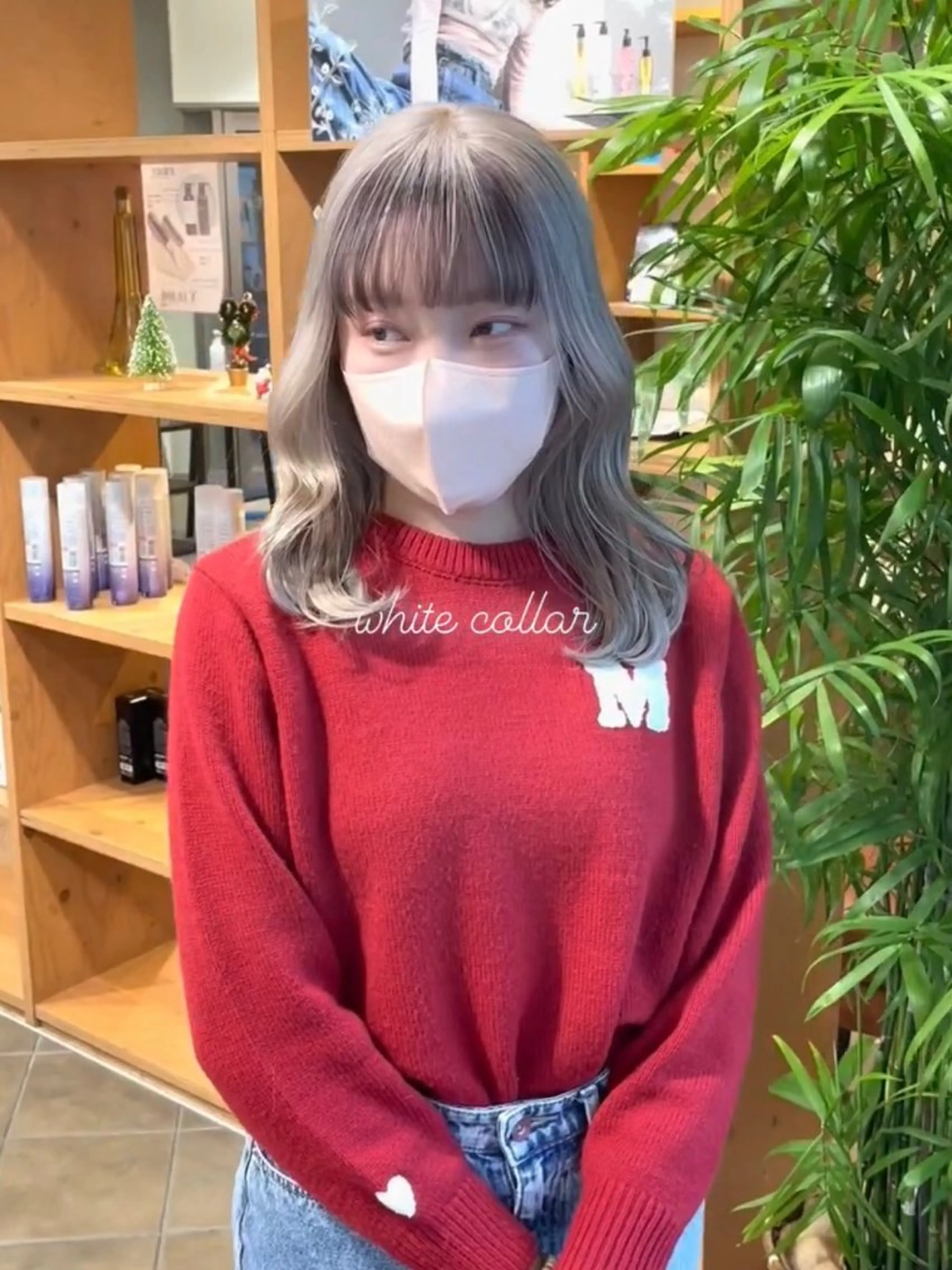 ミディアム カラー パーマ ヘアアレンジ 江坂エリア最安値◎ ブリーチ*土田のヘアスタイル