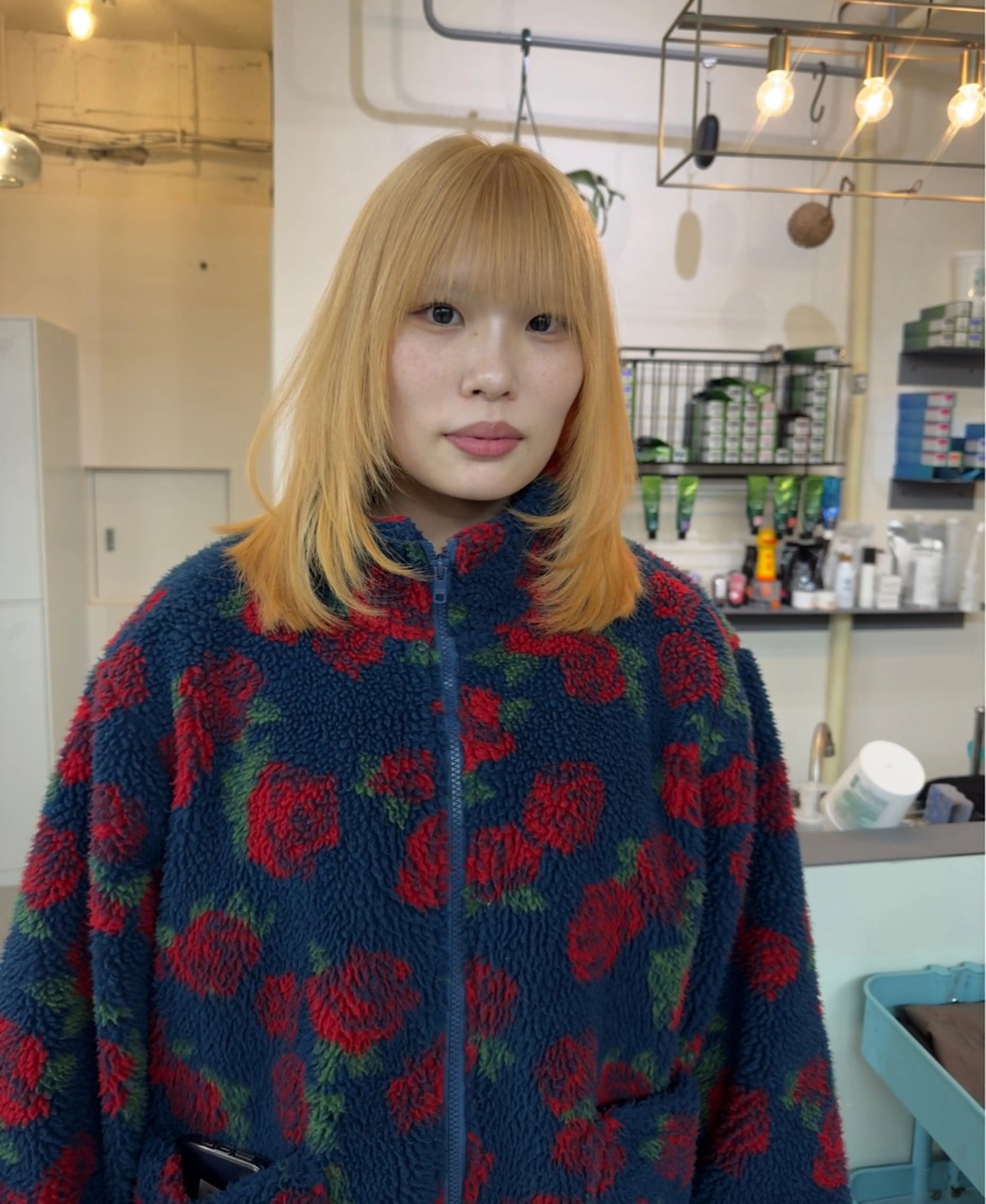 カラー ハイトーンカラー オレンジ ヘアカラー トリートメント pino.【ピノ】所属・pino代表ナガタ ユースケ/荻窪美容室のヘアスタイル