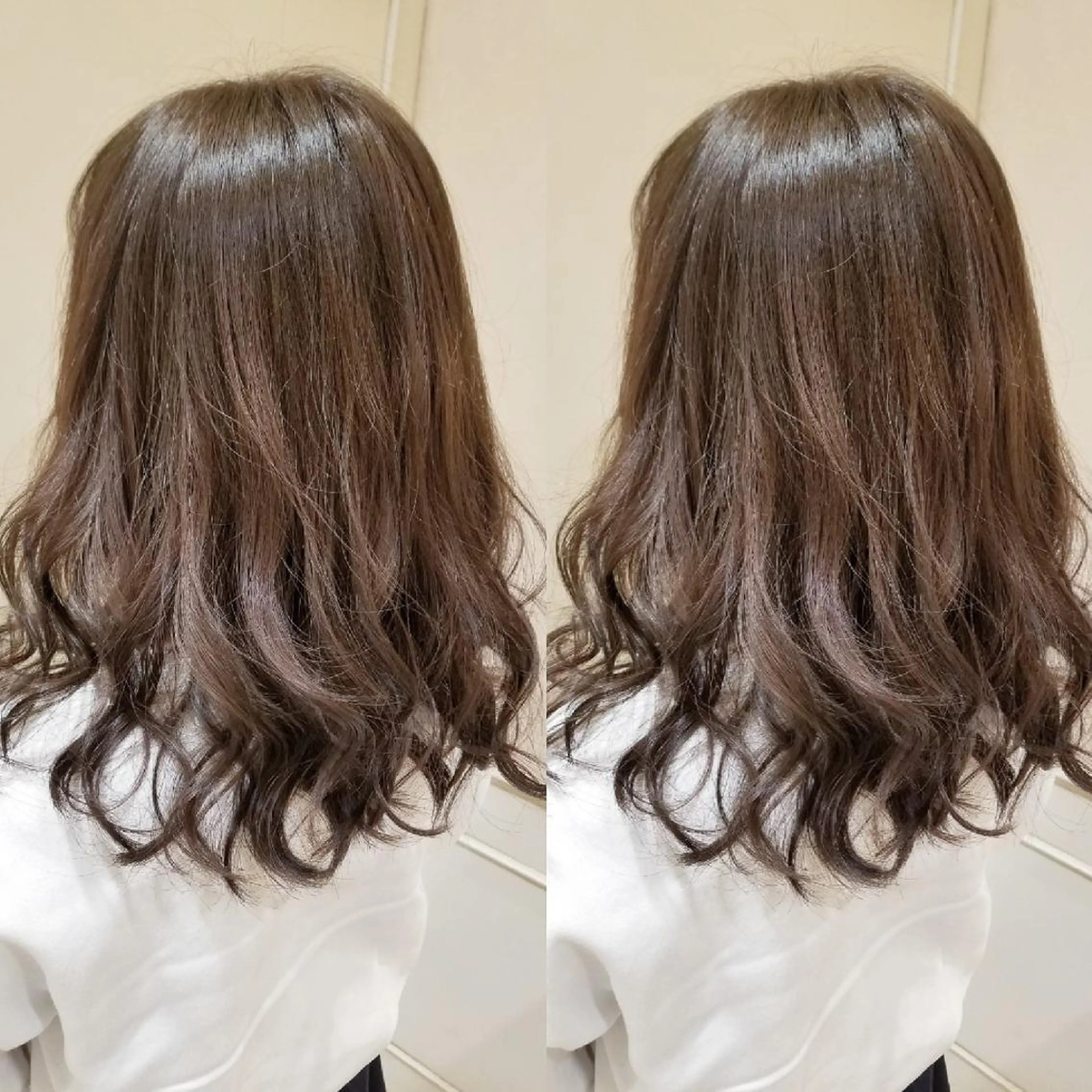 セミロング カラー ベージュカラー ショコラベージュ イルミナカラー ブリーチ・ハイトーン 特化🎉内山のヘアスタイル