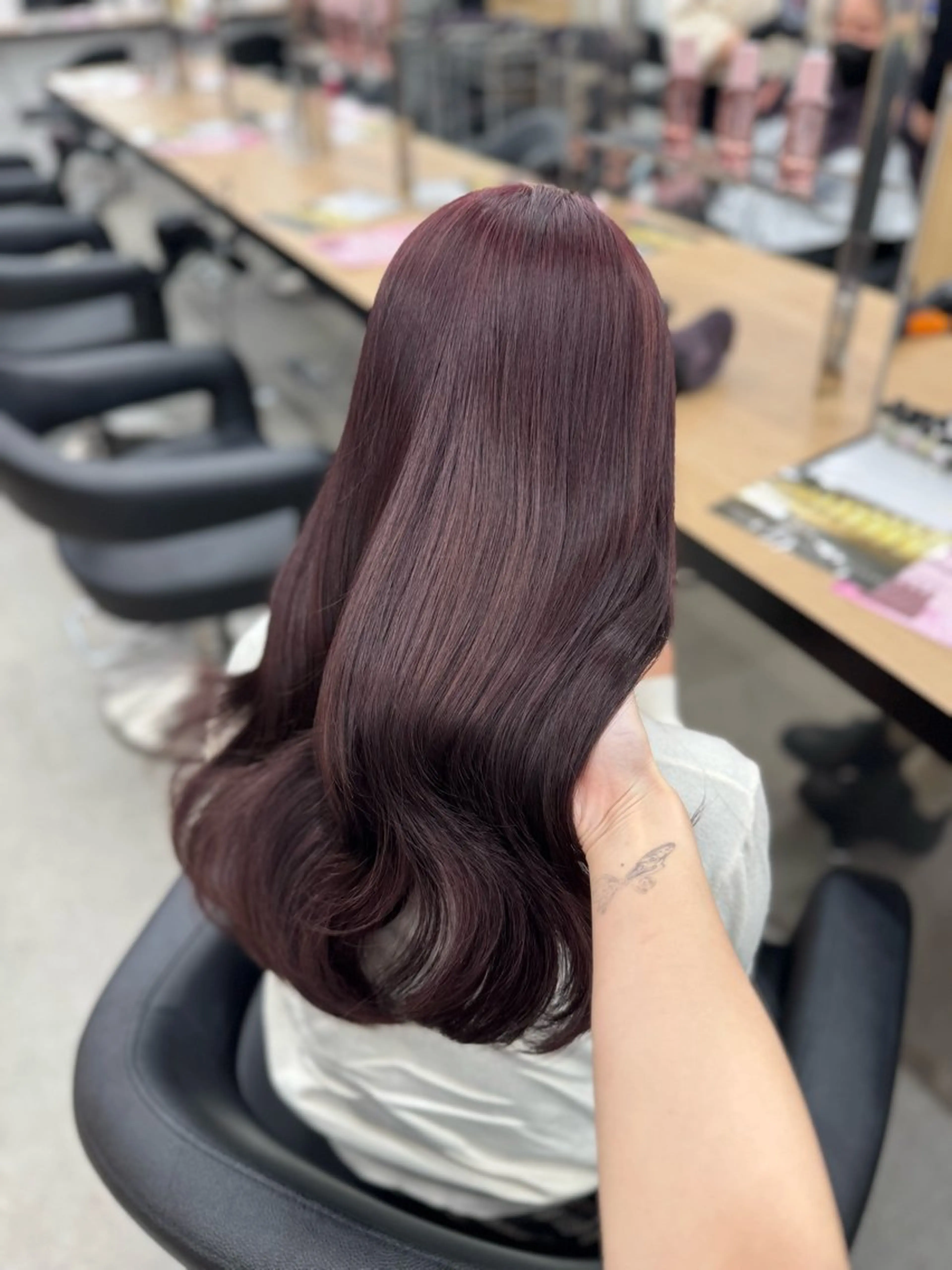 セミロング カラー ヘアアレンジ ヘアカラー トリートメント ヘッドスパ ヘアセット 🤍淡色ピンク&ラベ ンダーYUKI🤍のヘアスタイル