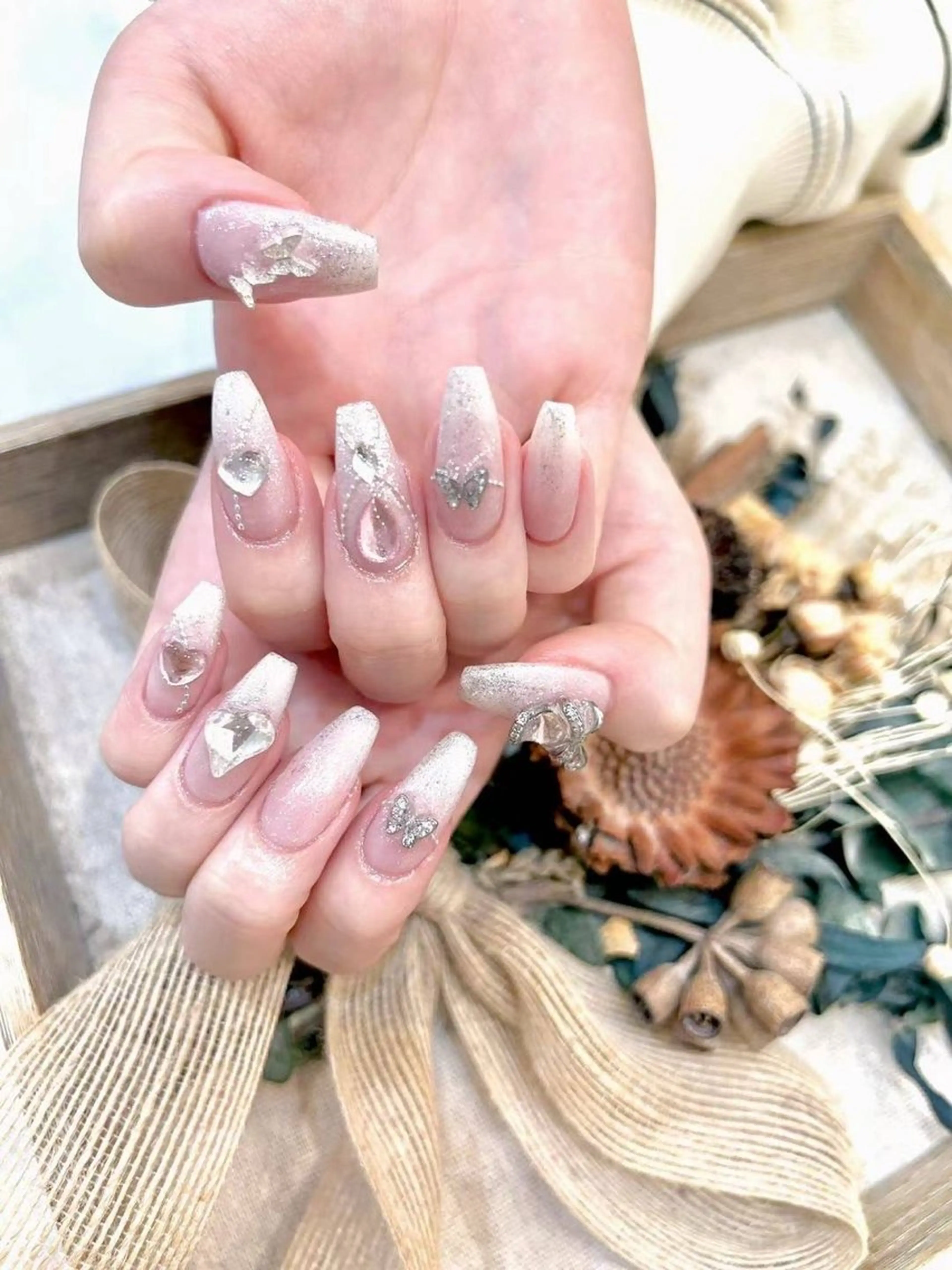 ネイル アートネイル フットネイル ジェルネイル ハート マグネットネイル Babarla Nailのネイルデザイン