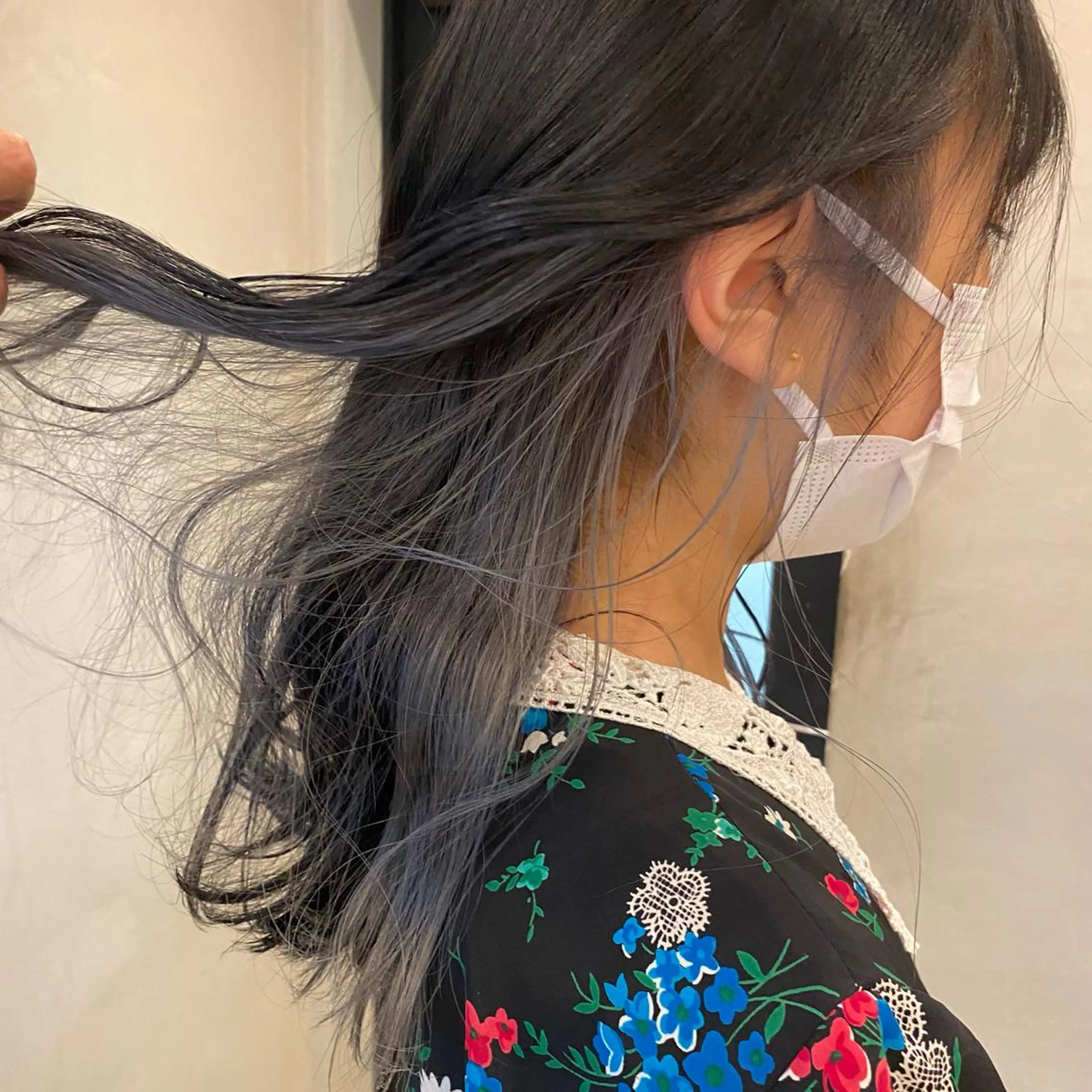 セミロング ヘアカラー トリートメント 顔周りカット・相談 レイヤーも◎しずくのヘアスタイル