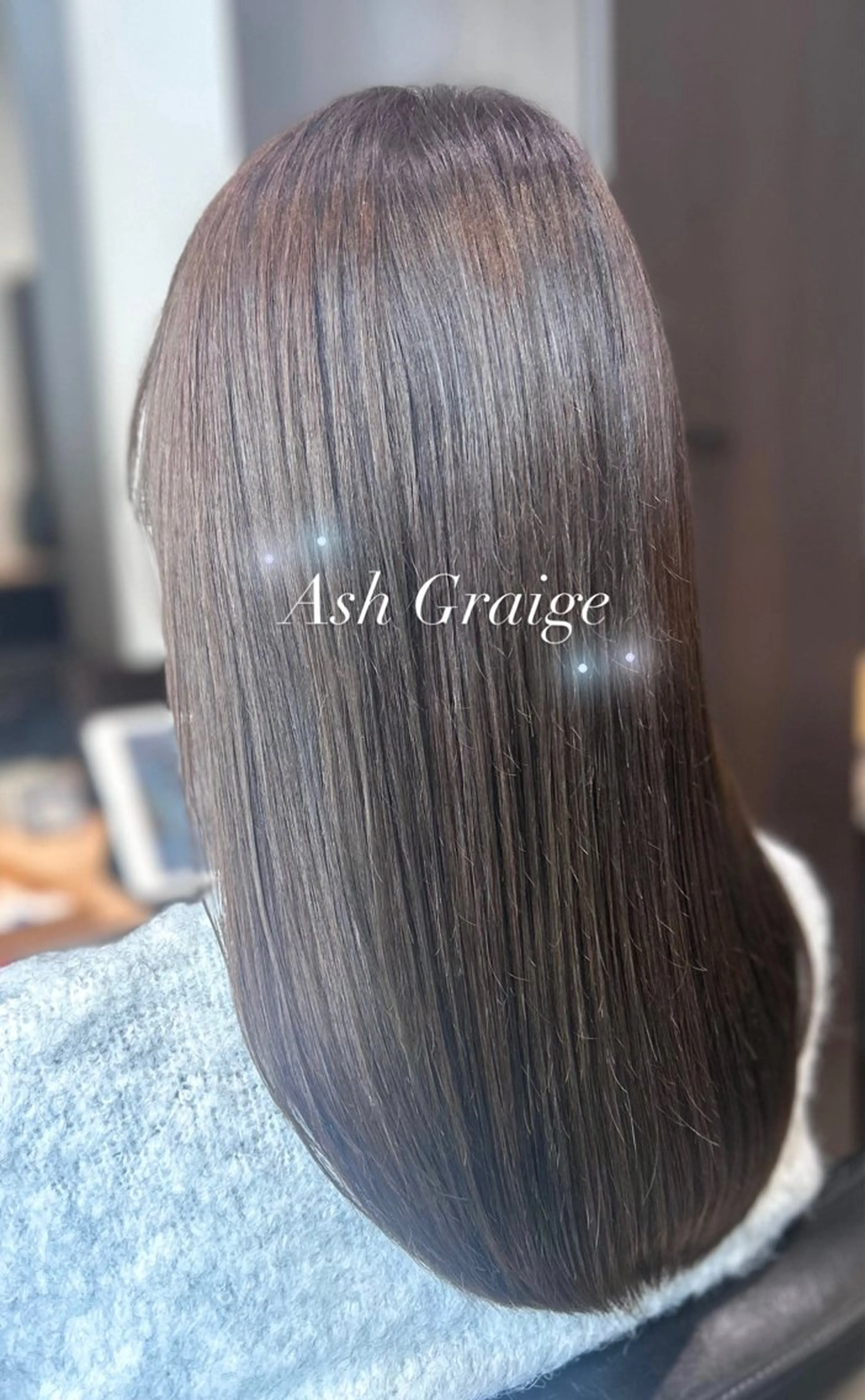 セミロング カラー アッシュ アッシュグレー アッシュグレージュ 透明感カラー グレージュ ⭐️似合わせアップ ⭐️並木奏絵のヘアスタイル