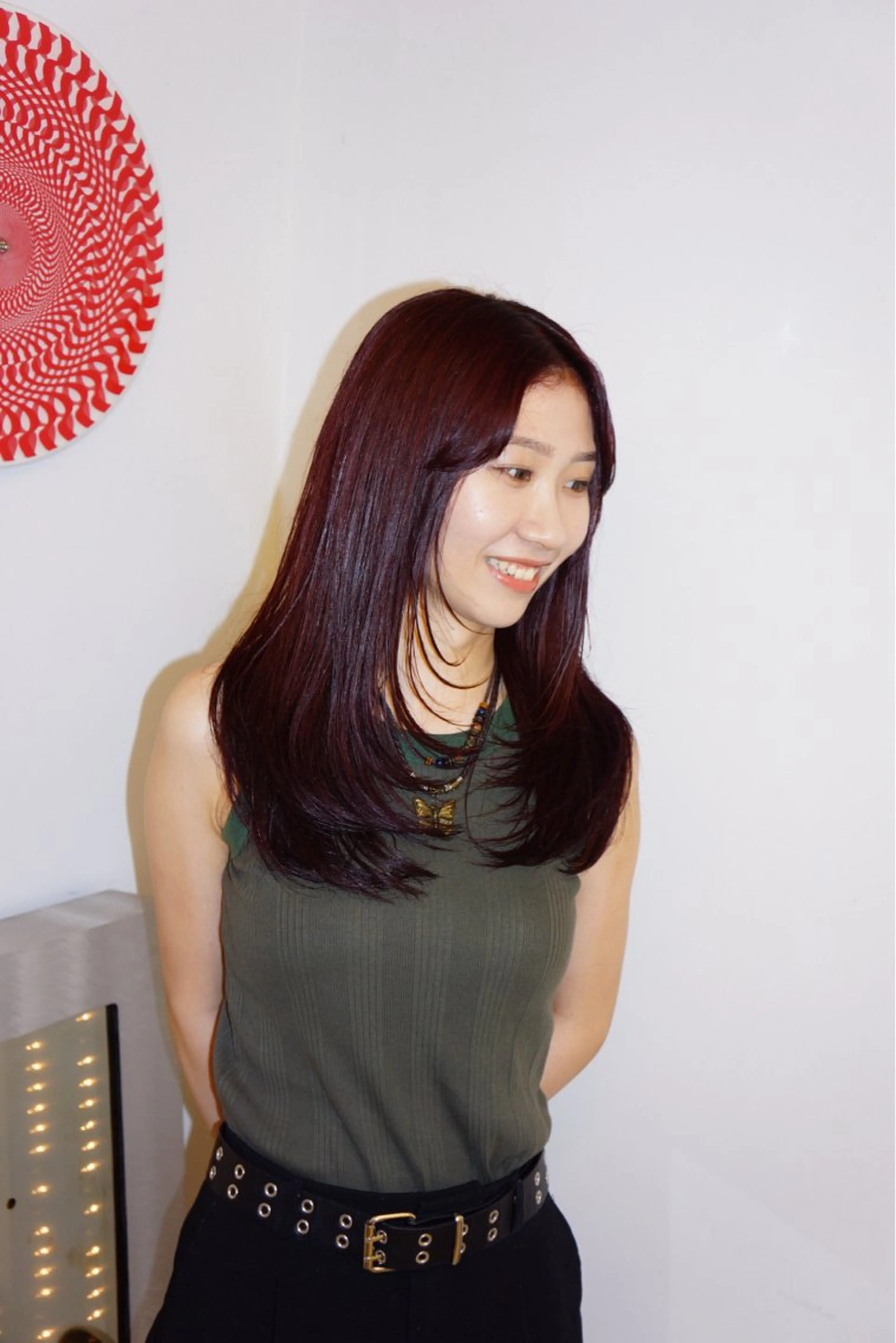 セミロング ヘアカラー 愛心manami HOPEのヘアスタイル