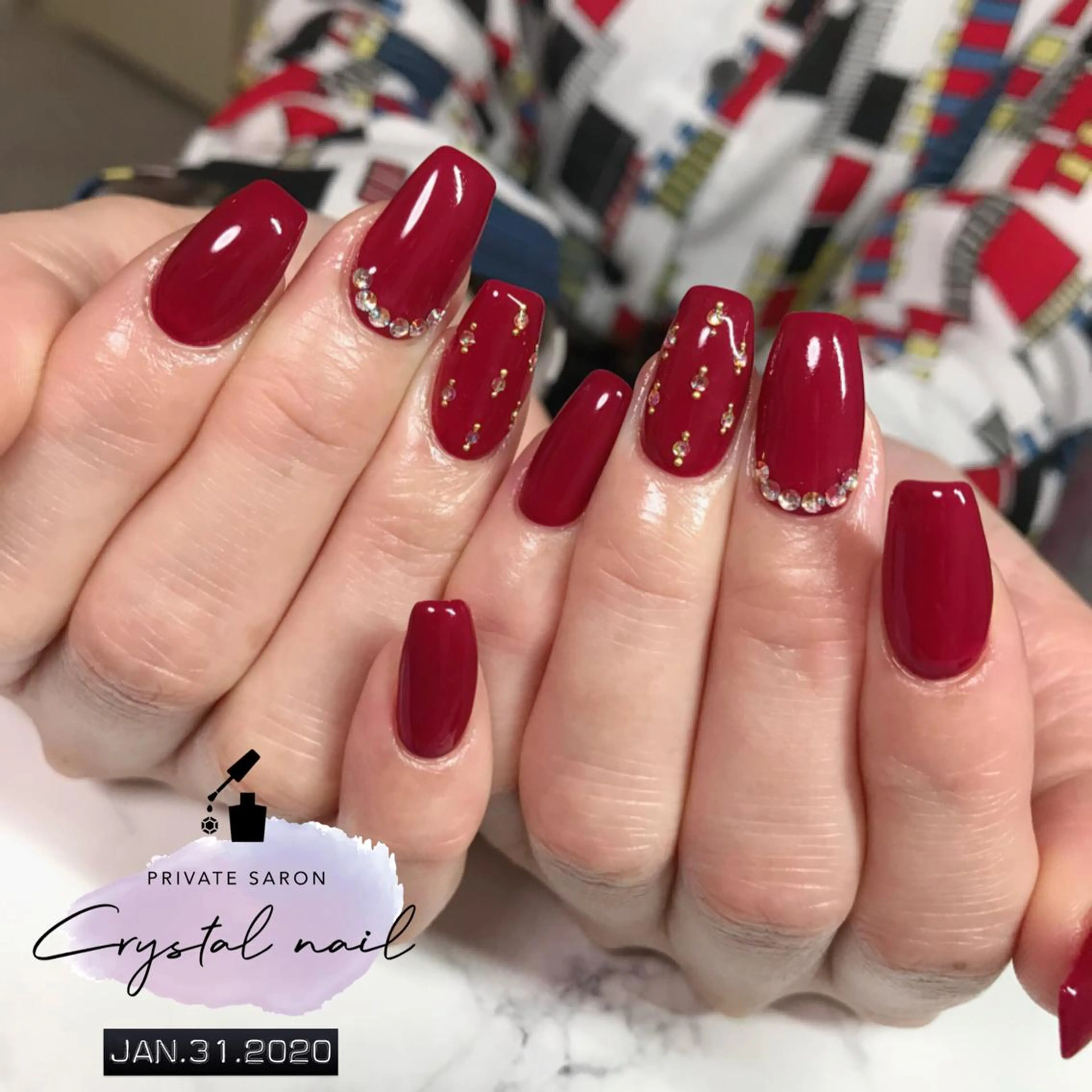 ネイル ボルドー ハンドネイル SCENERY NAILのネイルデザイン