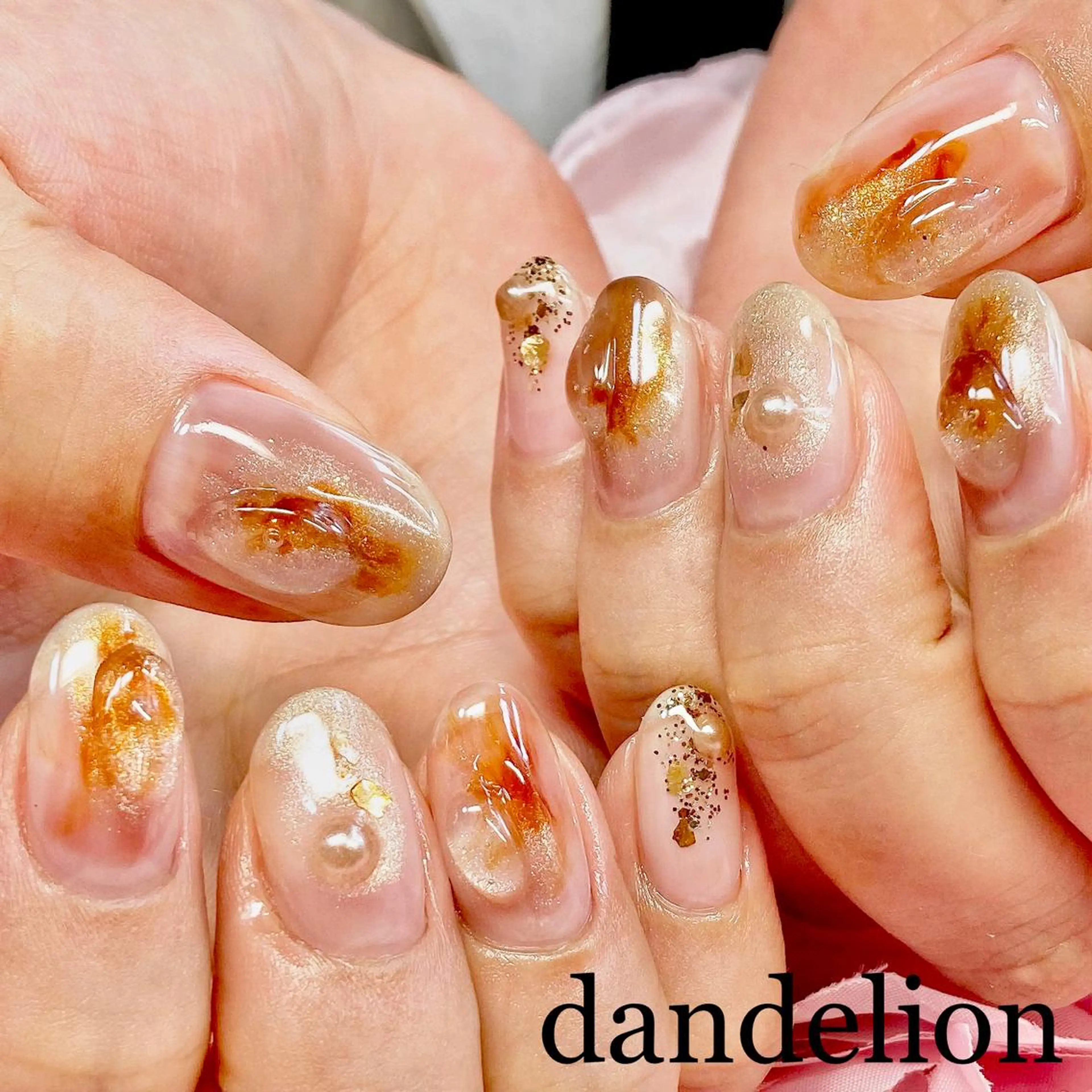 ネイル ハンドネイル ハンドケア dandelion ダンデライオンのネイルデザイン