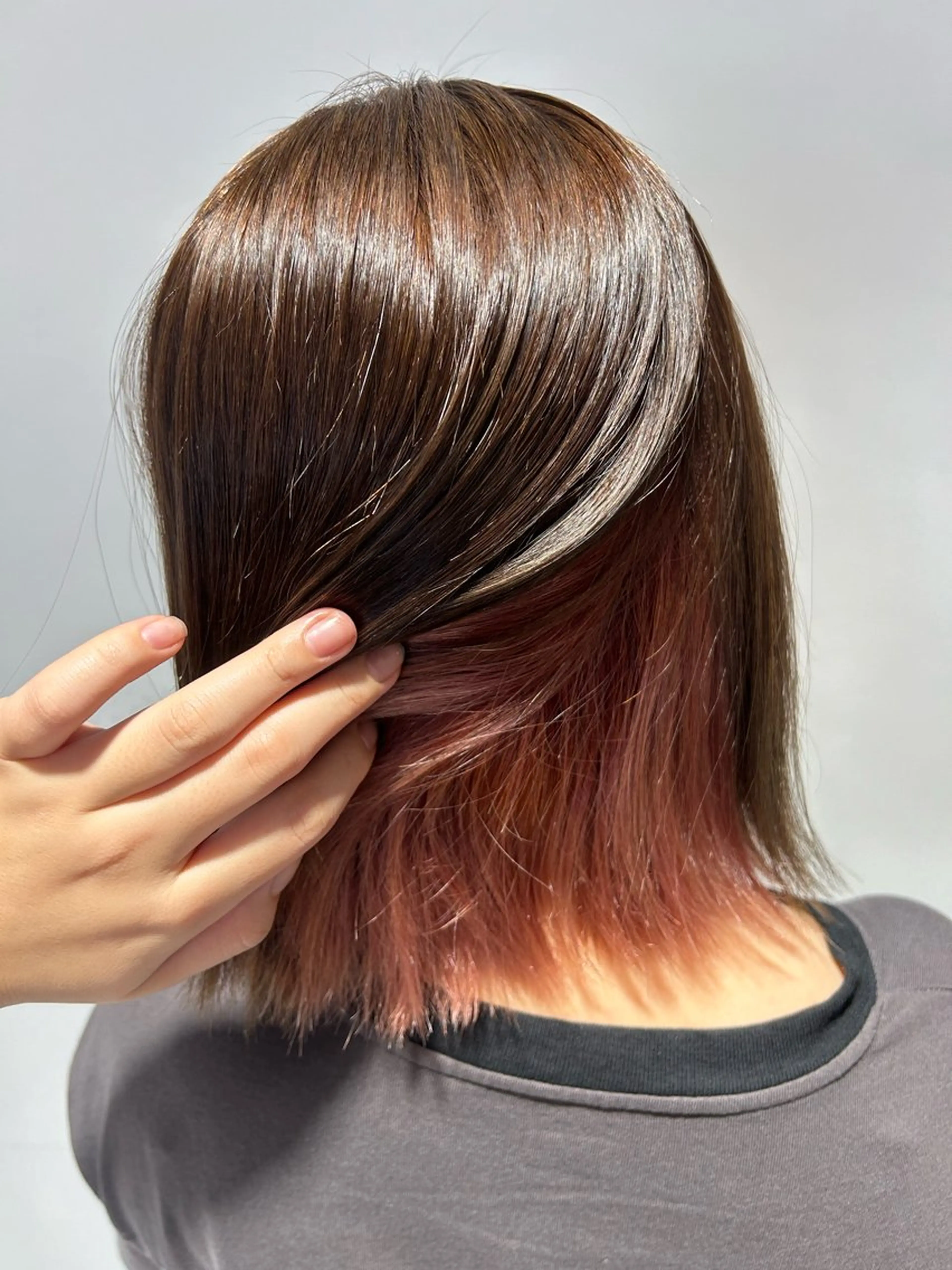 カラー ブリーチ ブラウンカラー デザインカラー インナーカラー ピンクカラー ヘアカラー ♡BIANCA前橋 /金山 理子♡のヘアスタイル