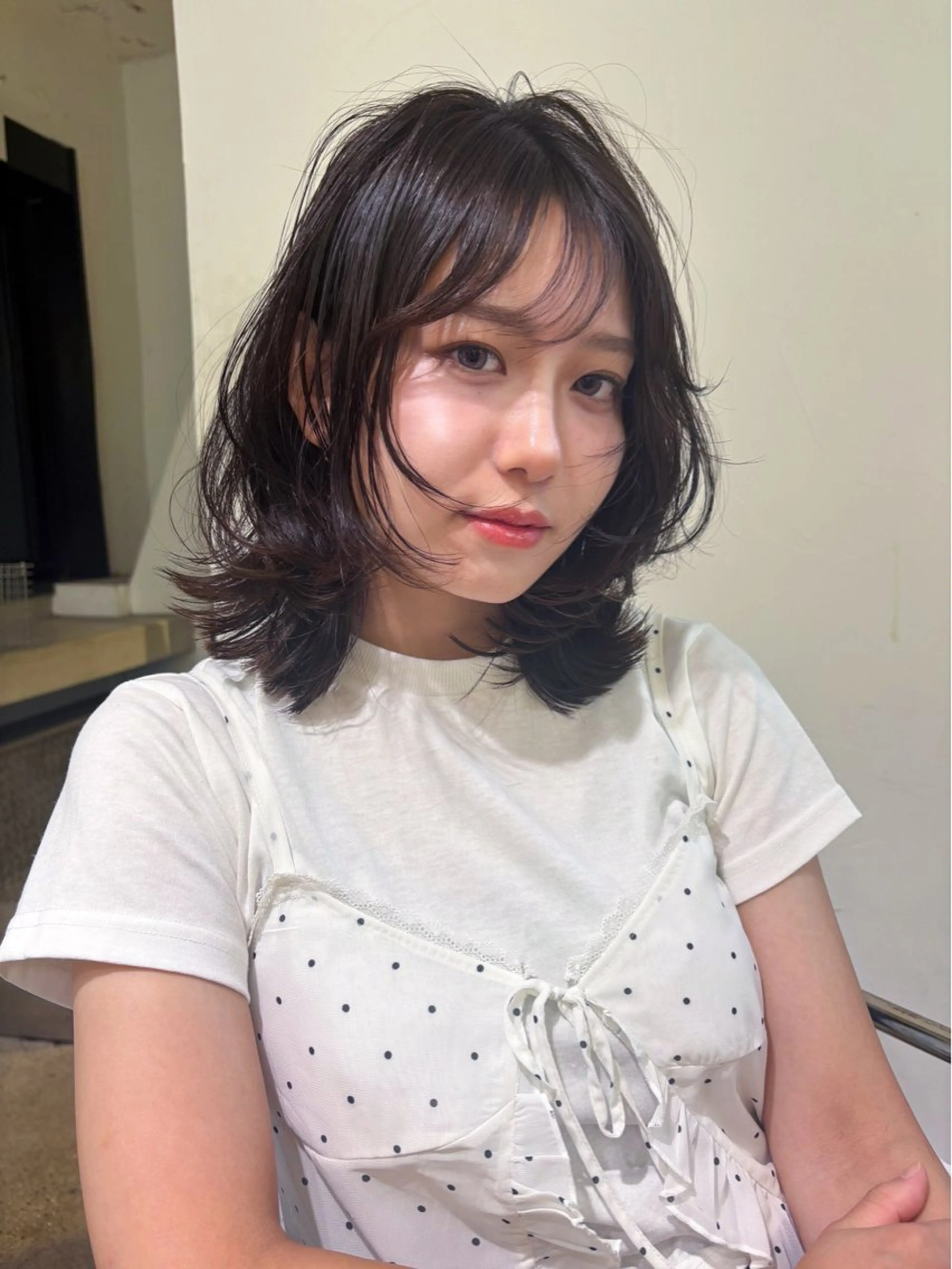 ミディアム そ にのヘアスタイル