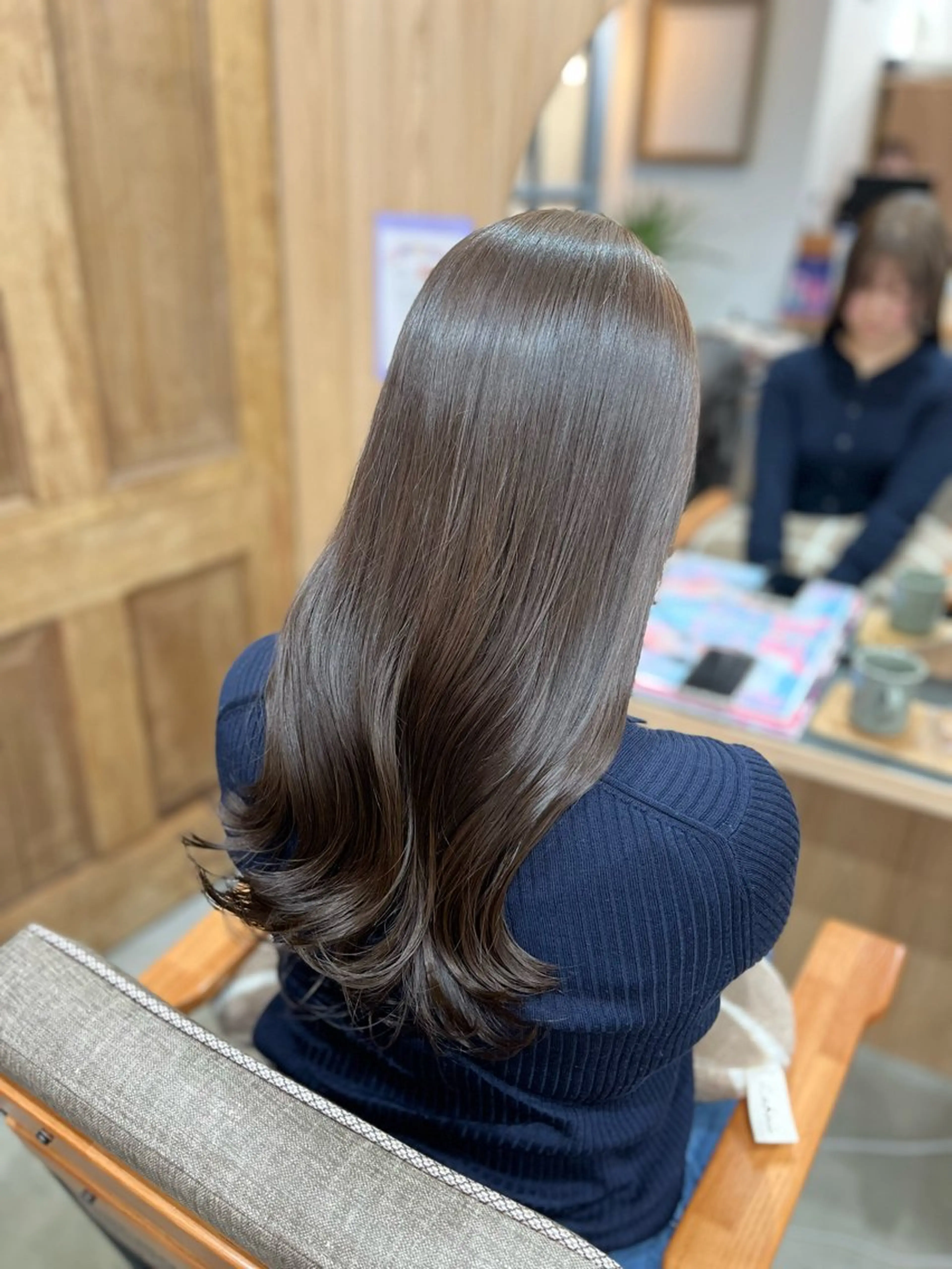 セミロング カラー グレージュ アイスグレージュ ヘアカラー トリートメント 髪質改善/艶髪🫧 ｼｽﾞｸ🦥🌿のヘアスタイル