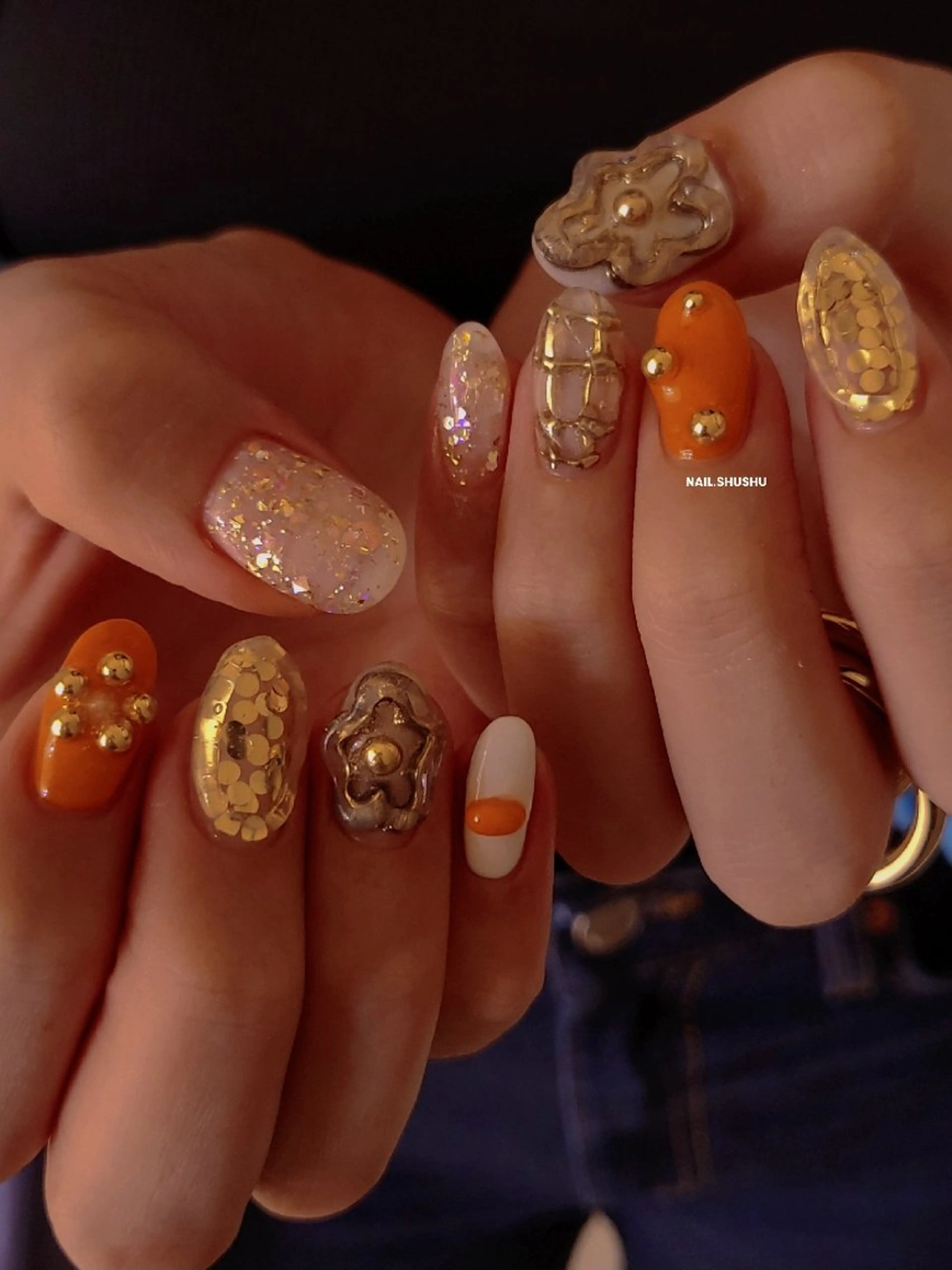 ネイル 3dパーツ/流行り 👧shushu❤️のネイルデザイン