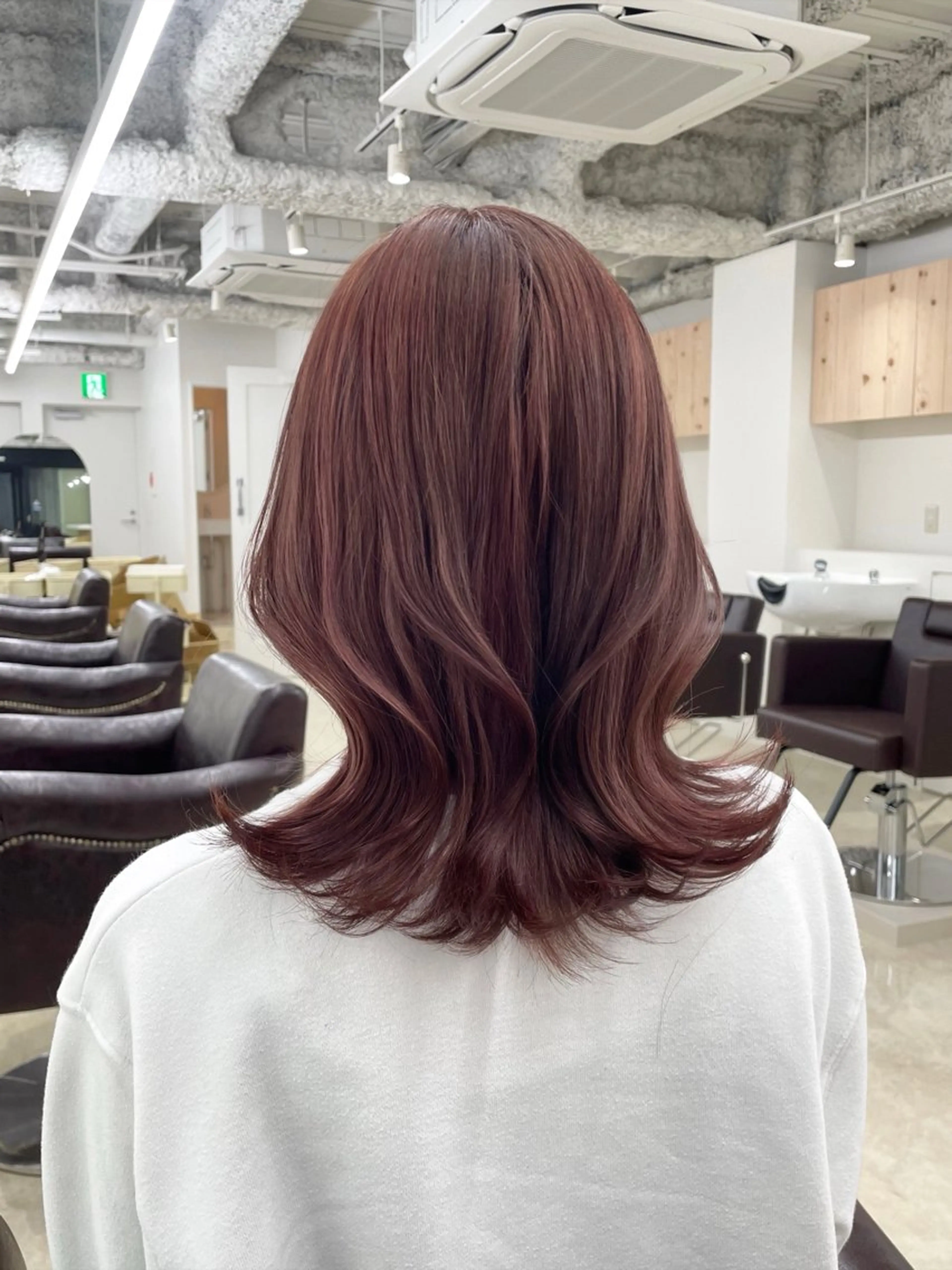 ミディアム カラー カット ヘアカラー トリートメント ヘアセット 新宿/韓国ヘア/ 髪質改善ストレートのヘアスタイル