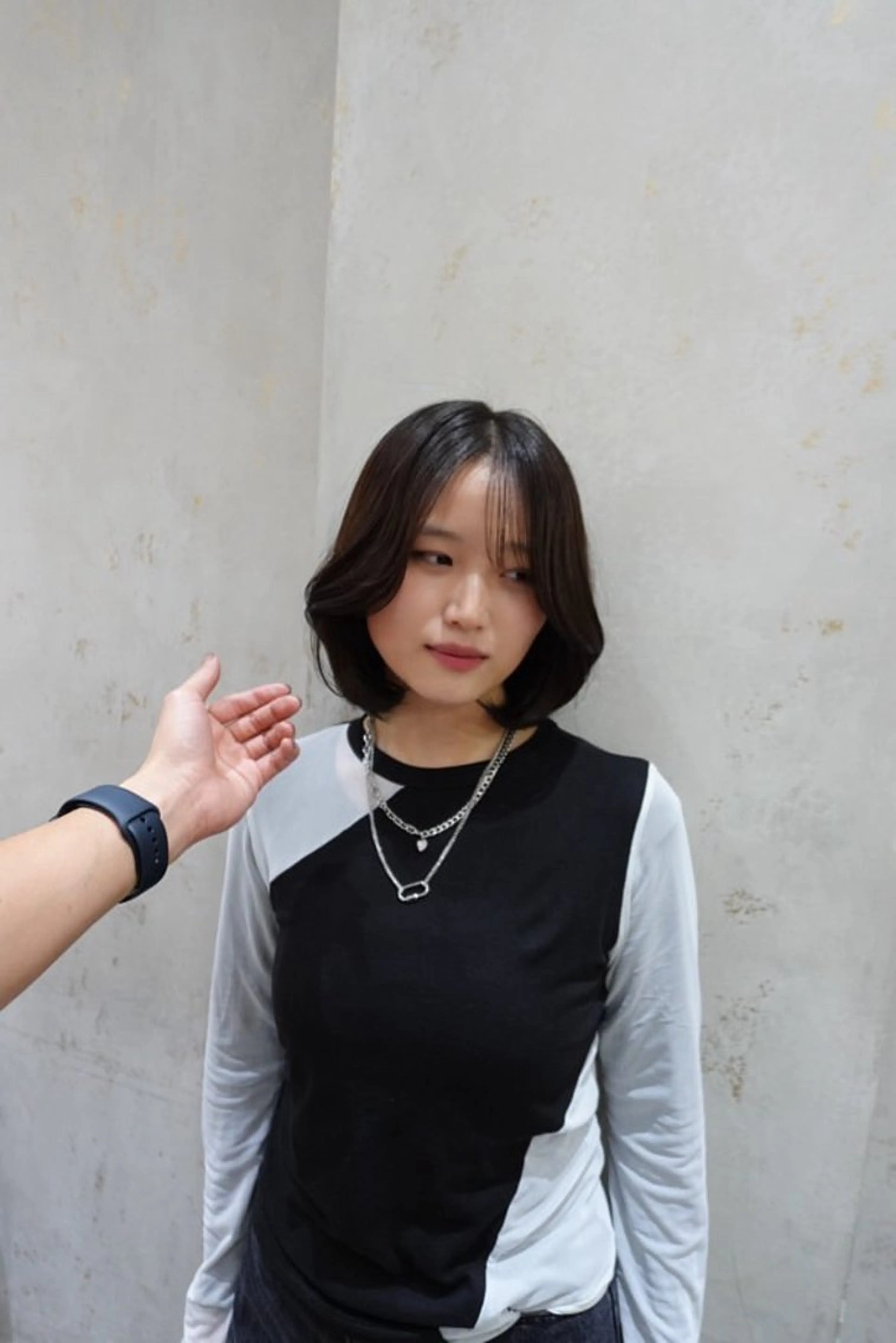 ミディアム ボブ 韓国風ヘア うる艶縮毛カラー✨ たいよう☀️のヘアスタイル