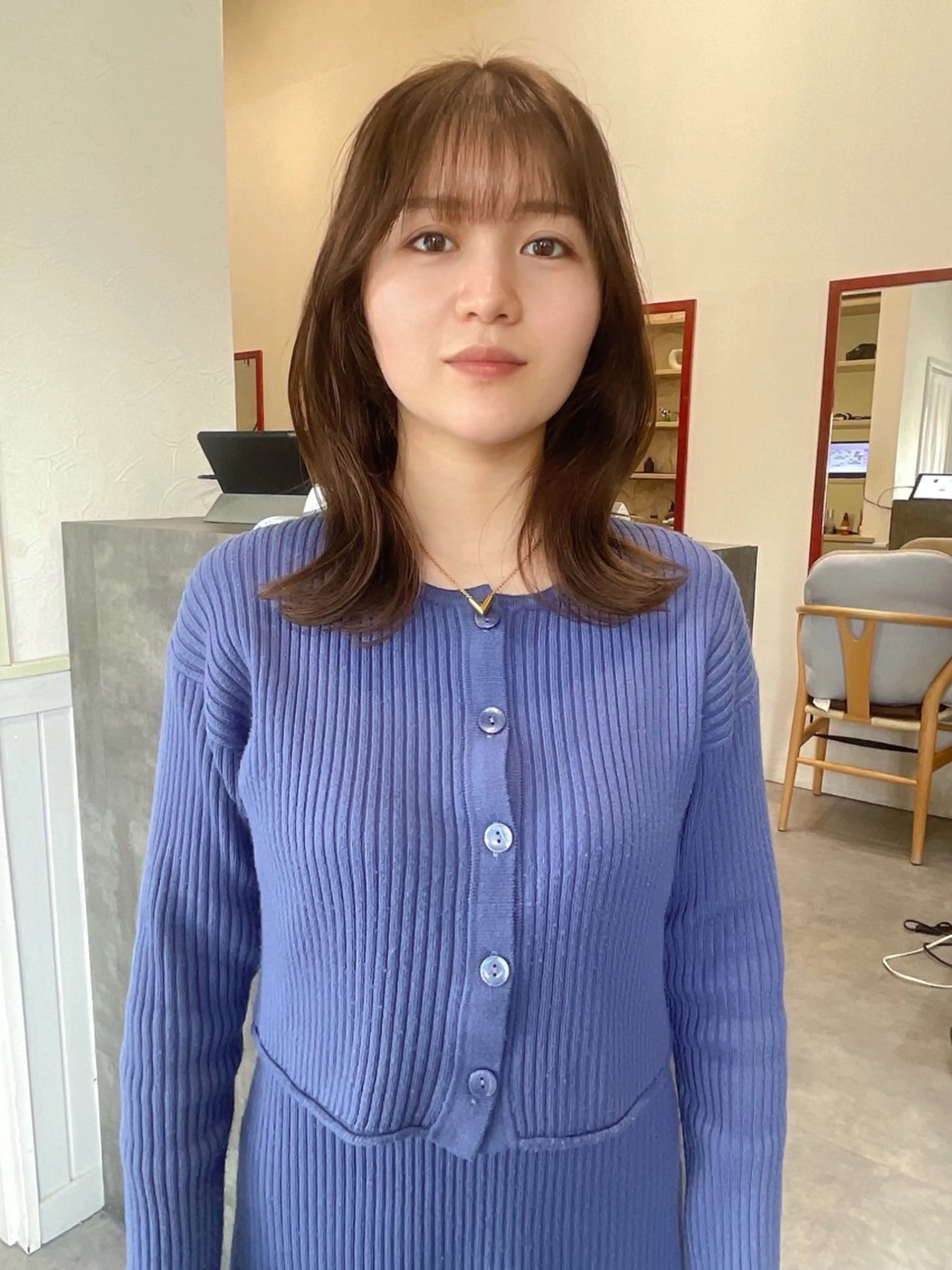 ミディアム カラー ブリーチ ダブルカラー ブリーチなしカラー 髪質改善 ヘアカラー トリートメント 🌈高田大夢似合わせ 透明感カラー🌈のヘアスタイル