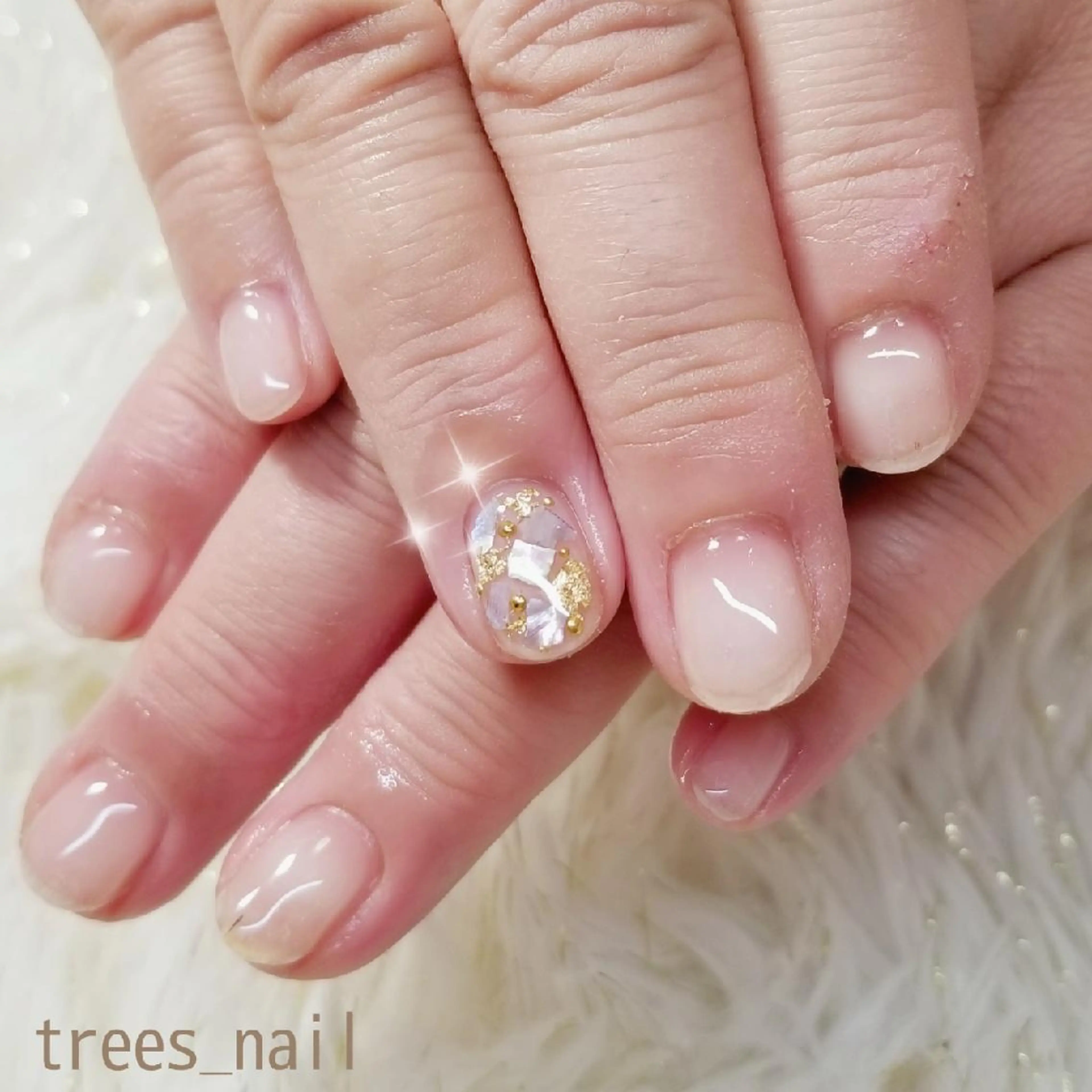 ネイル アートネイル クリアネイル オフィスネイル trees_ nailのネイルデザイン