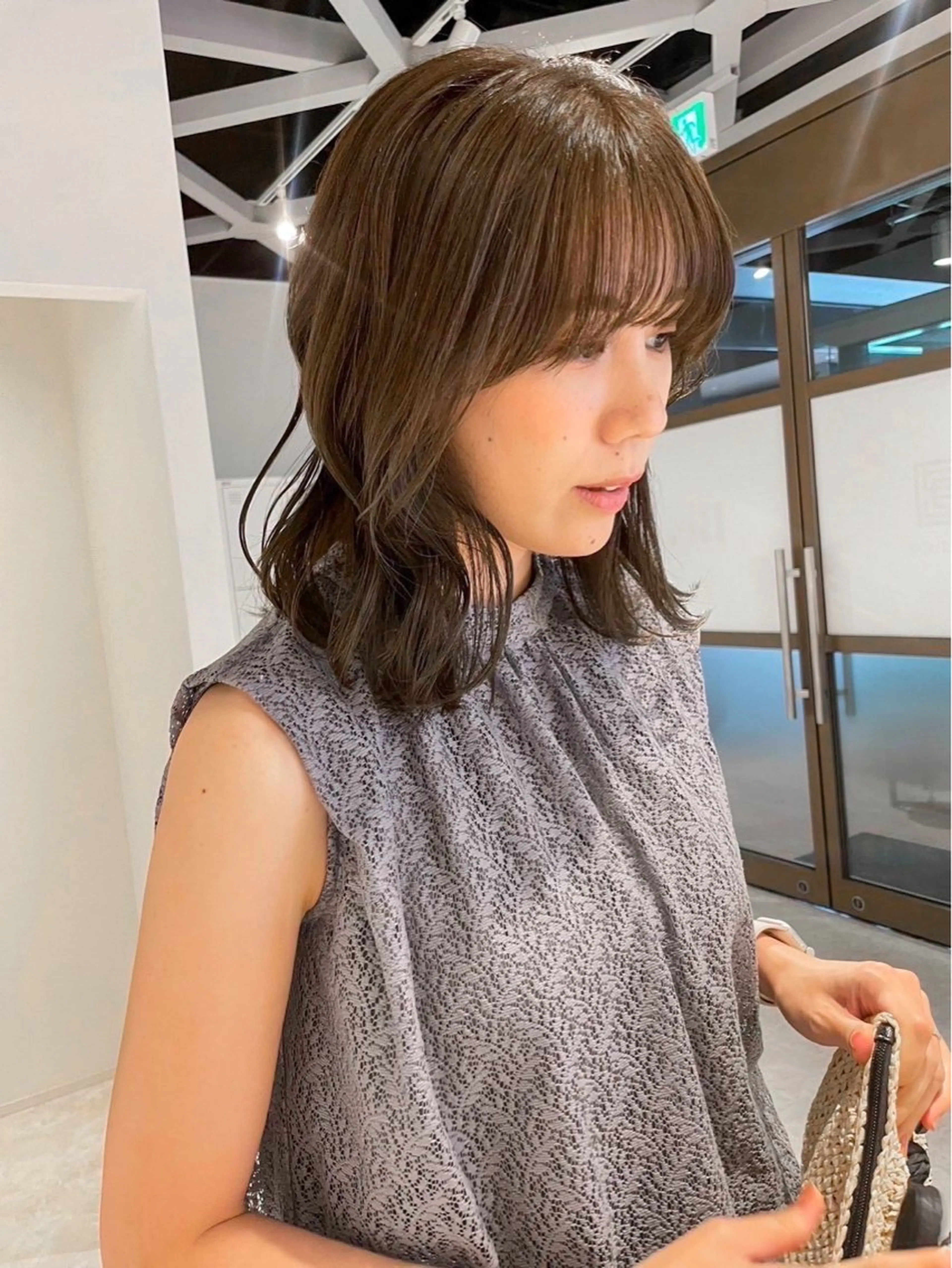 ミディアム 樋口智士/倉敷/中庄 /縮毛矯正/髪質改善のヘアスタイル