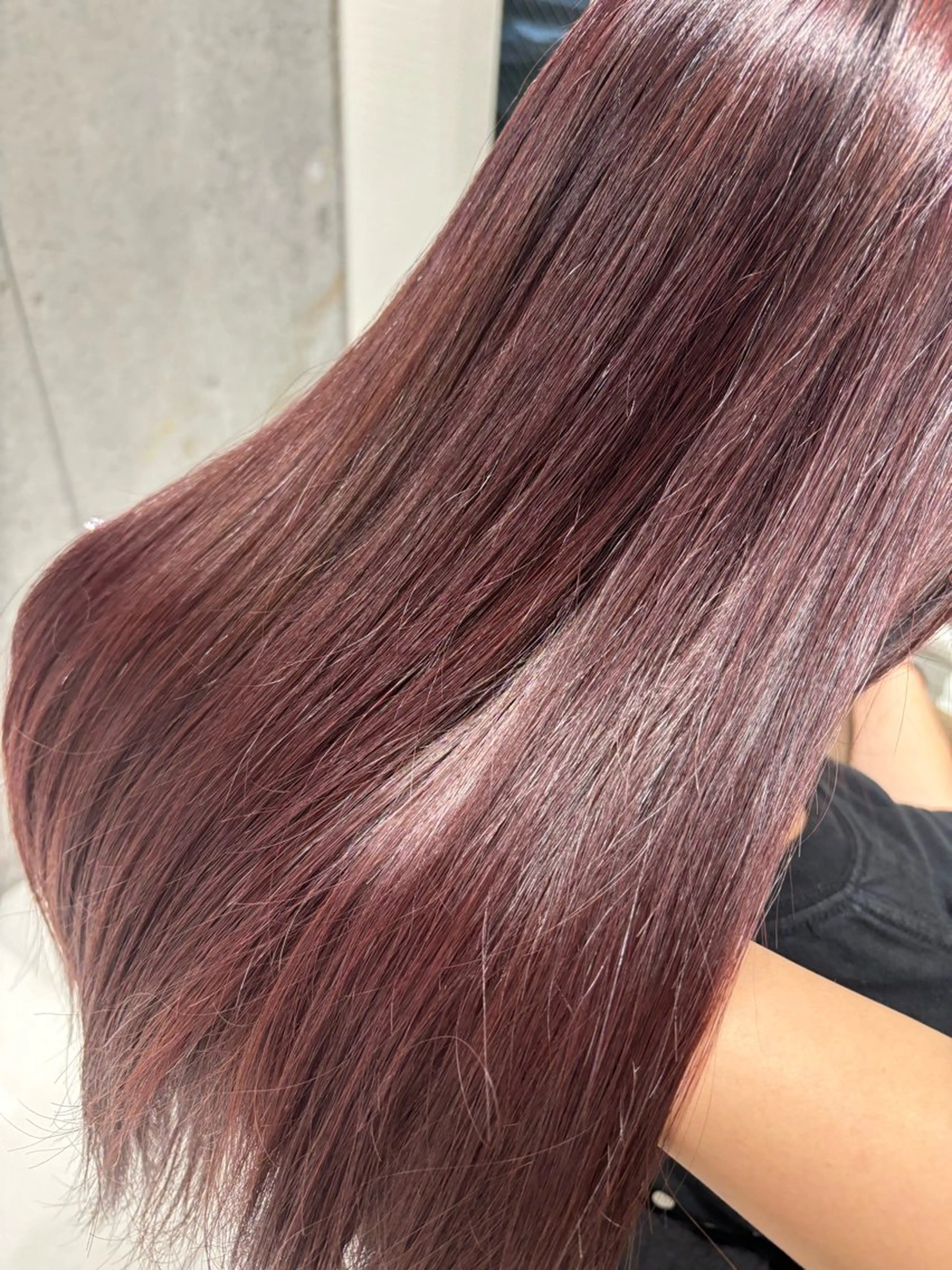 ロング カラー ブリーチ ブリーチなしカラー ピンクカラー ピンクパープル パープルカラー ヘアカラー トリートメント Miyu🎀レイヤー ／透明感カラー🪽のヘアスタイル