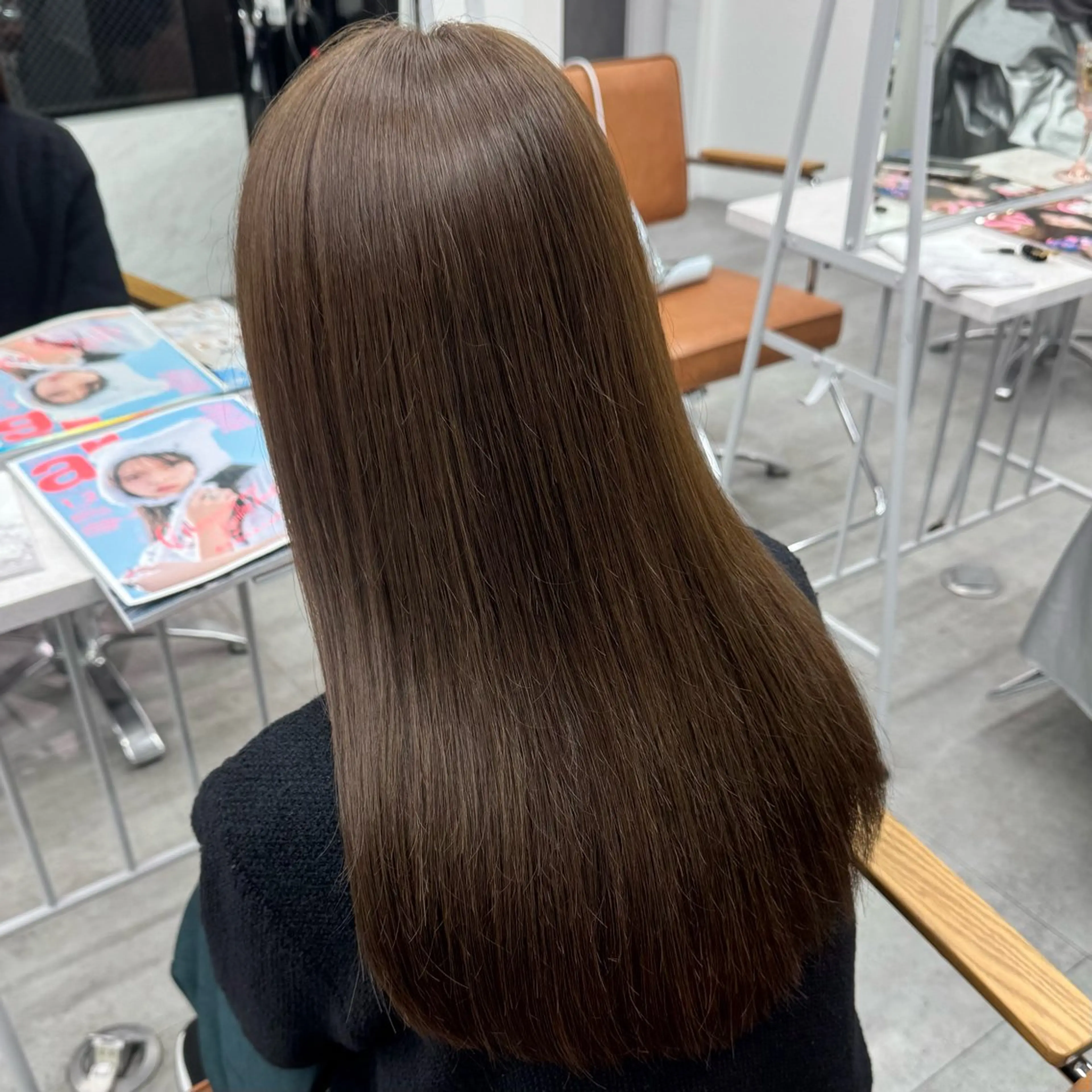 セミロング カラー ヘアアレンジ ヘアカラー ブリーチなしカラー /新百合ヶ丘/安形翔のヘアスタイル