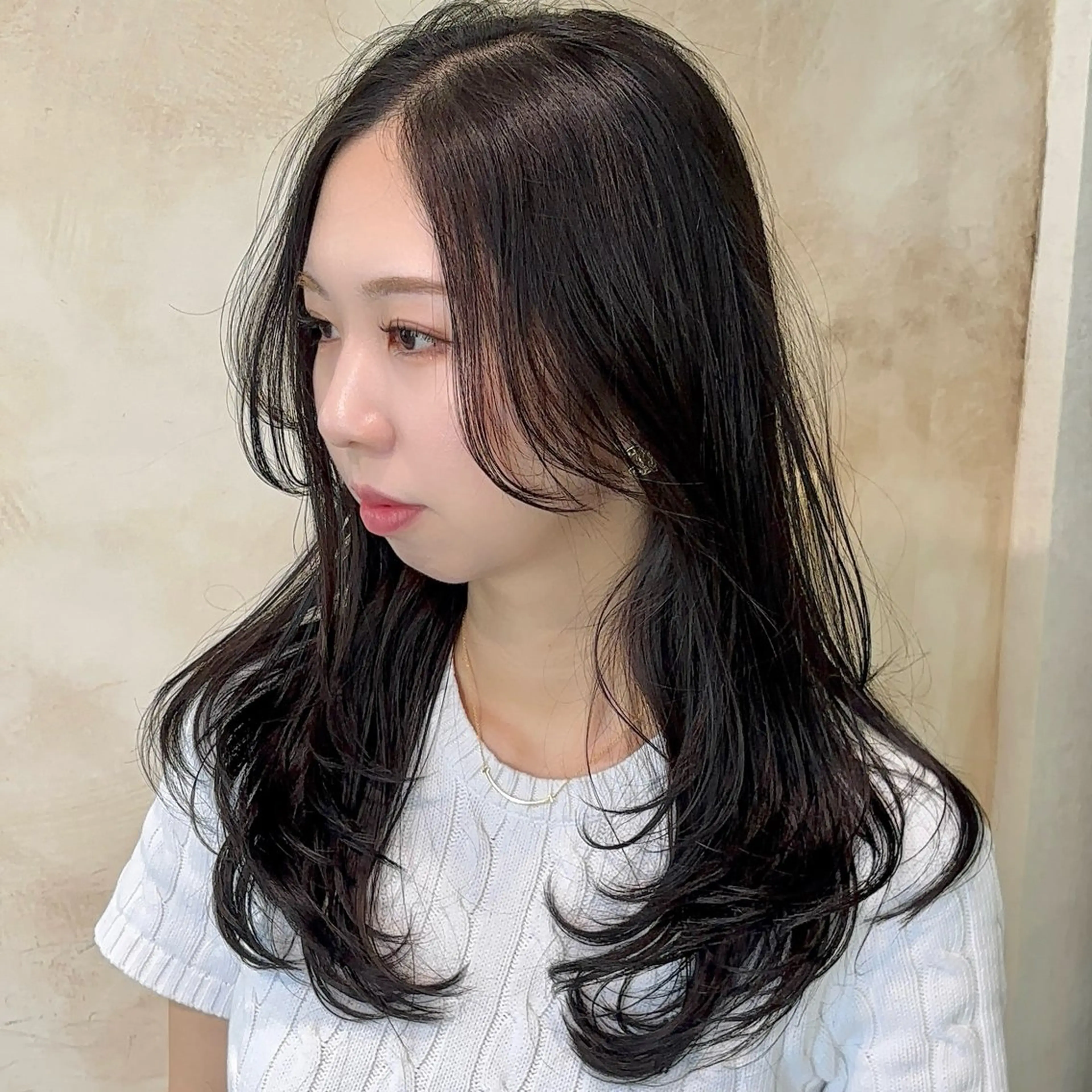 ロング レイヤーカット ヘアカラー 滋賀でレイヤーなら ｜吉村　友輝のヘアスタイル