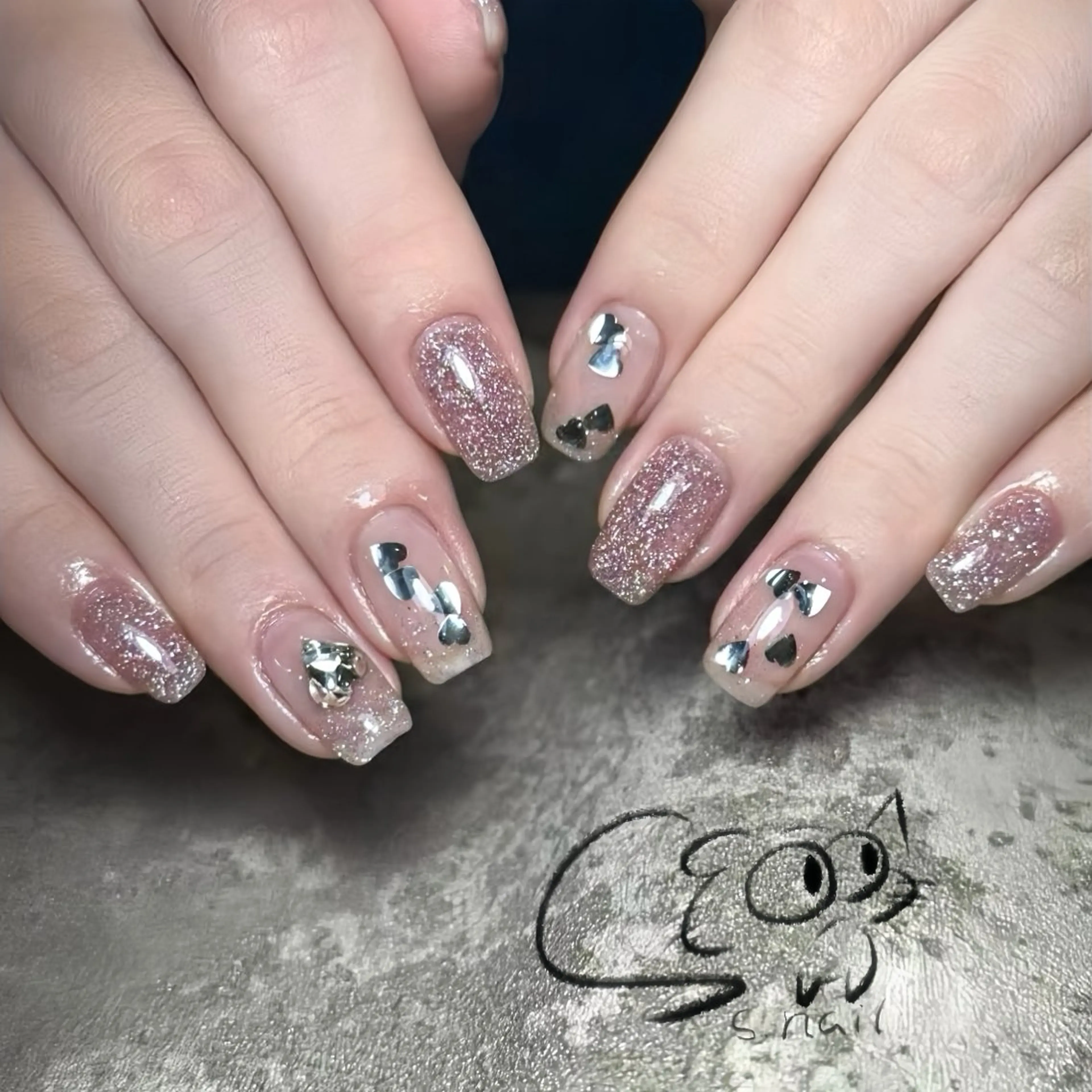 ネイル アートネイル チークネイル フレンチネイル グラデーション マグネットネイル S.nail _のネイルデザイン