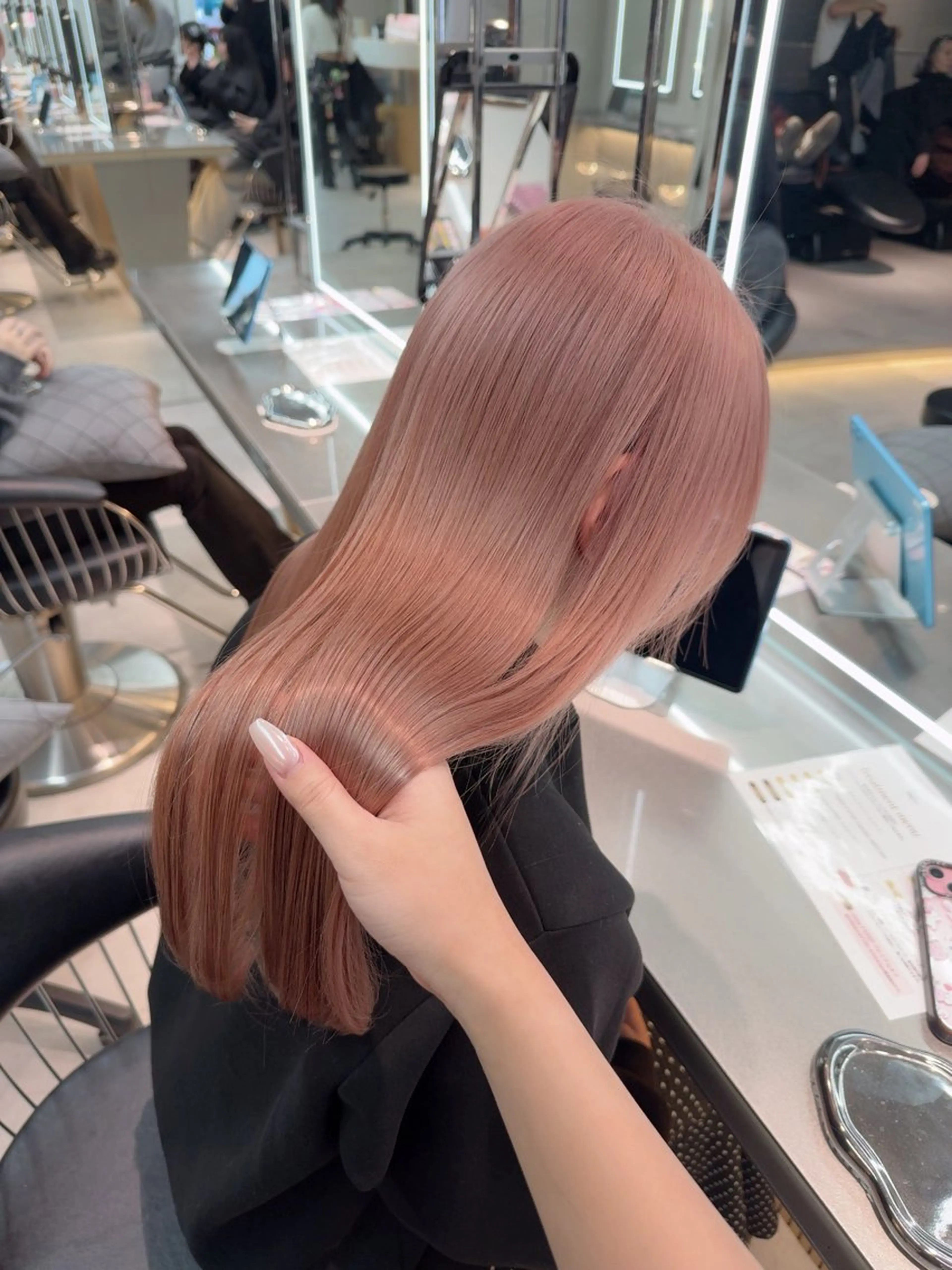 ロング カラー ヘアカラー トリートメント ARIA💎縮毛矯正 ブリーチ💎複雑履歴のヘアスタイル