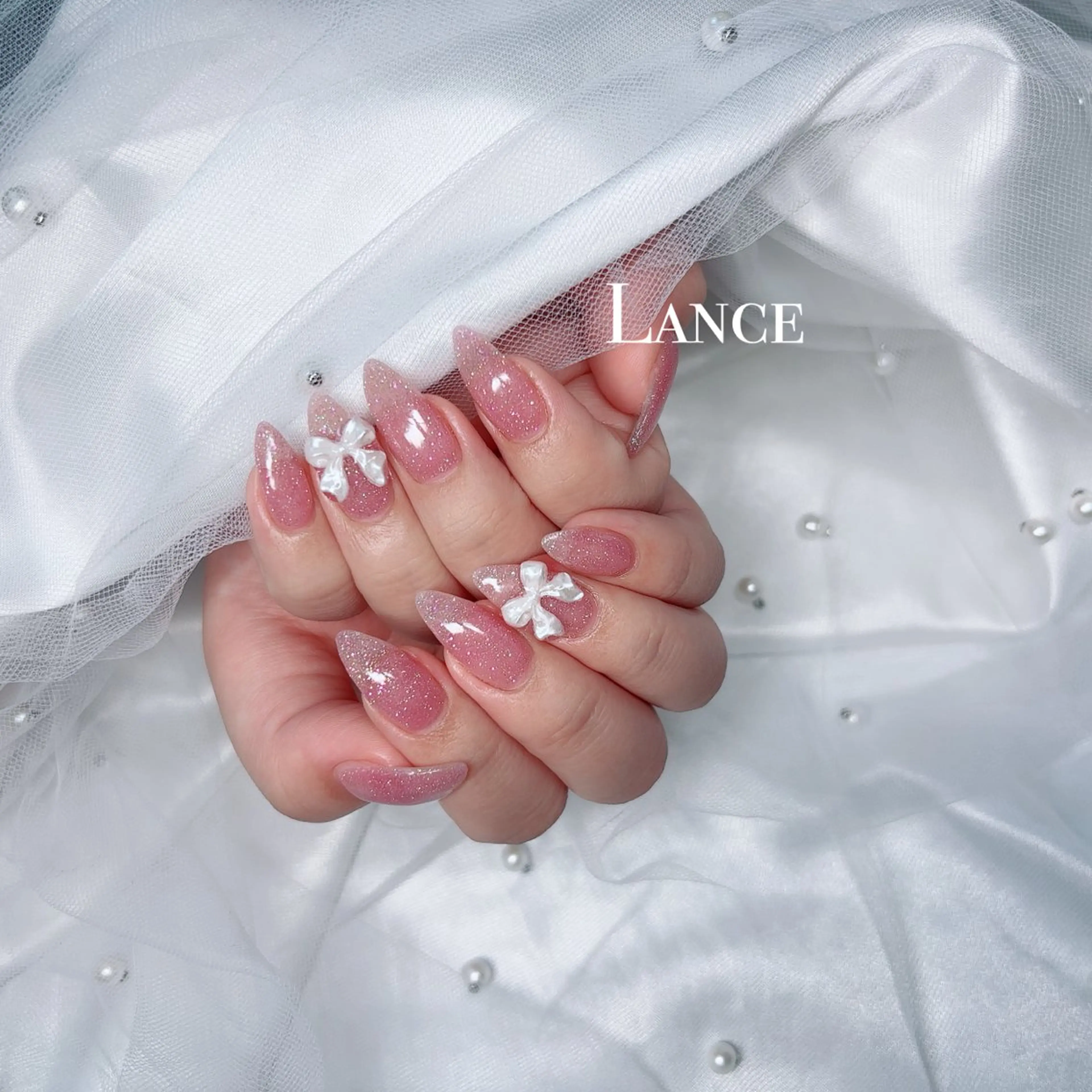 ネイル オーロラネイル フットネイル キラキラネイル 韓国ネイル マグネットネイル ハンドネイル Lance nailのネイルデザイン