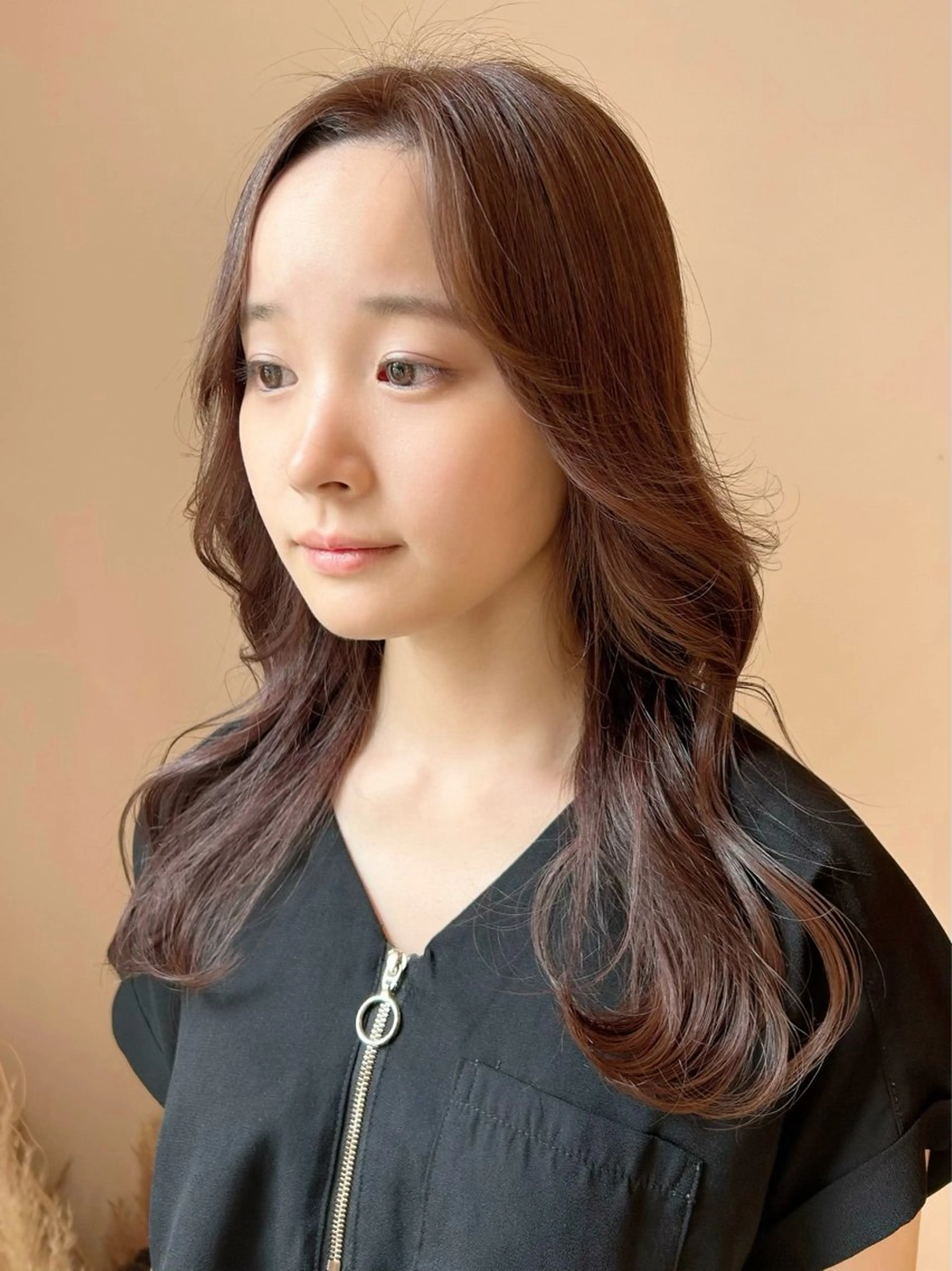 セミロング カラー 林 慧悟のヘアスタイル