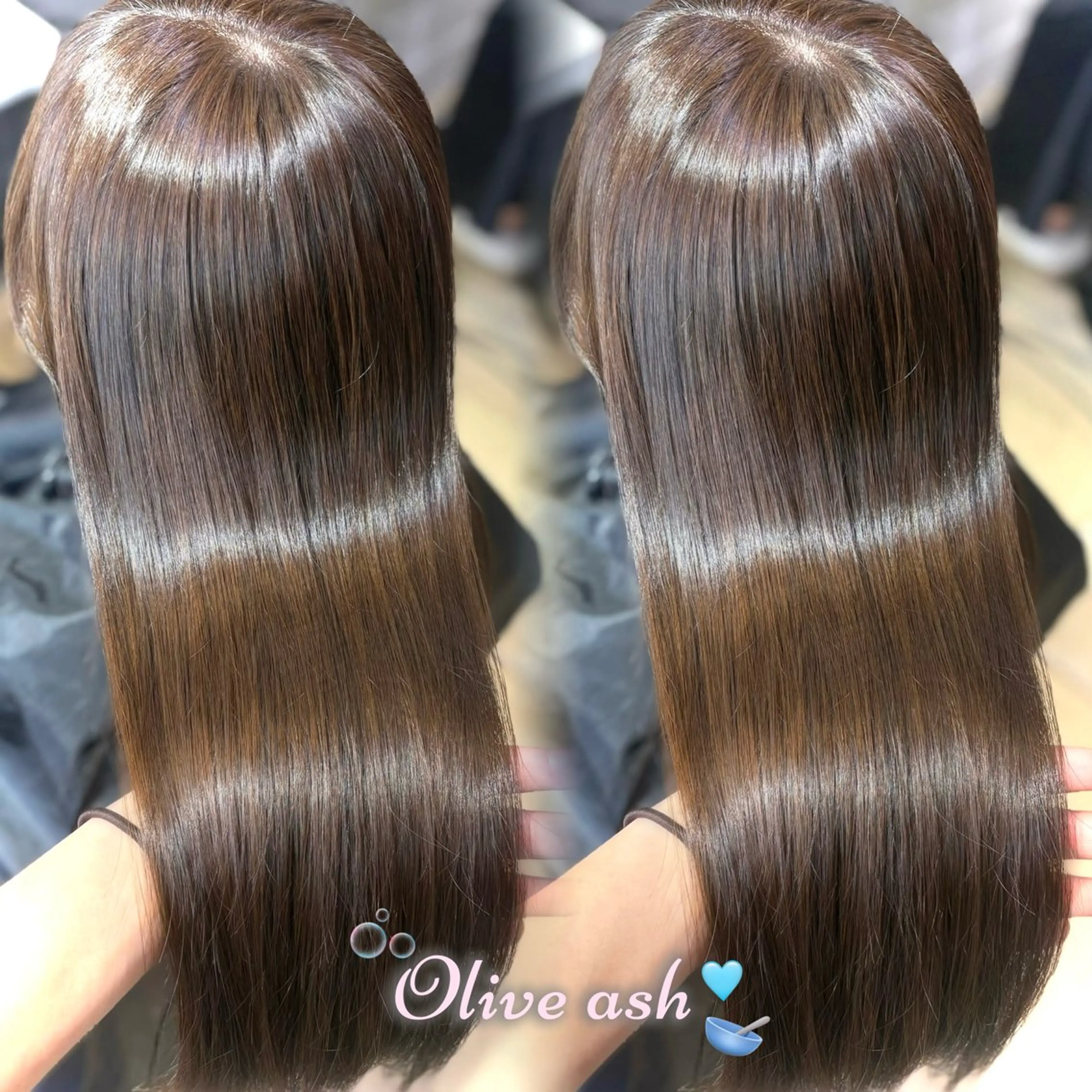 ロング カラー アッシュ ベージュカラー ブリーチ 透明感カラー ブリーチなしカラー カット ヘアカラー トリートメント 新宿/艶カラー 🎀エクステKANAのヘアスタイル