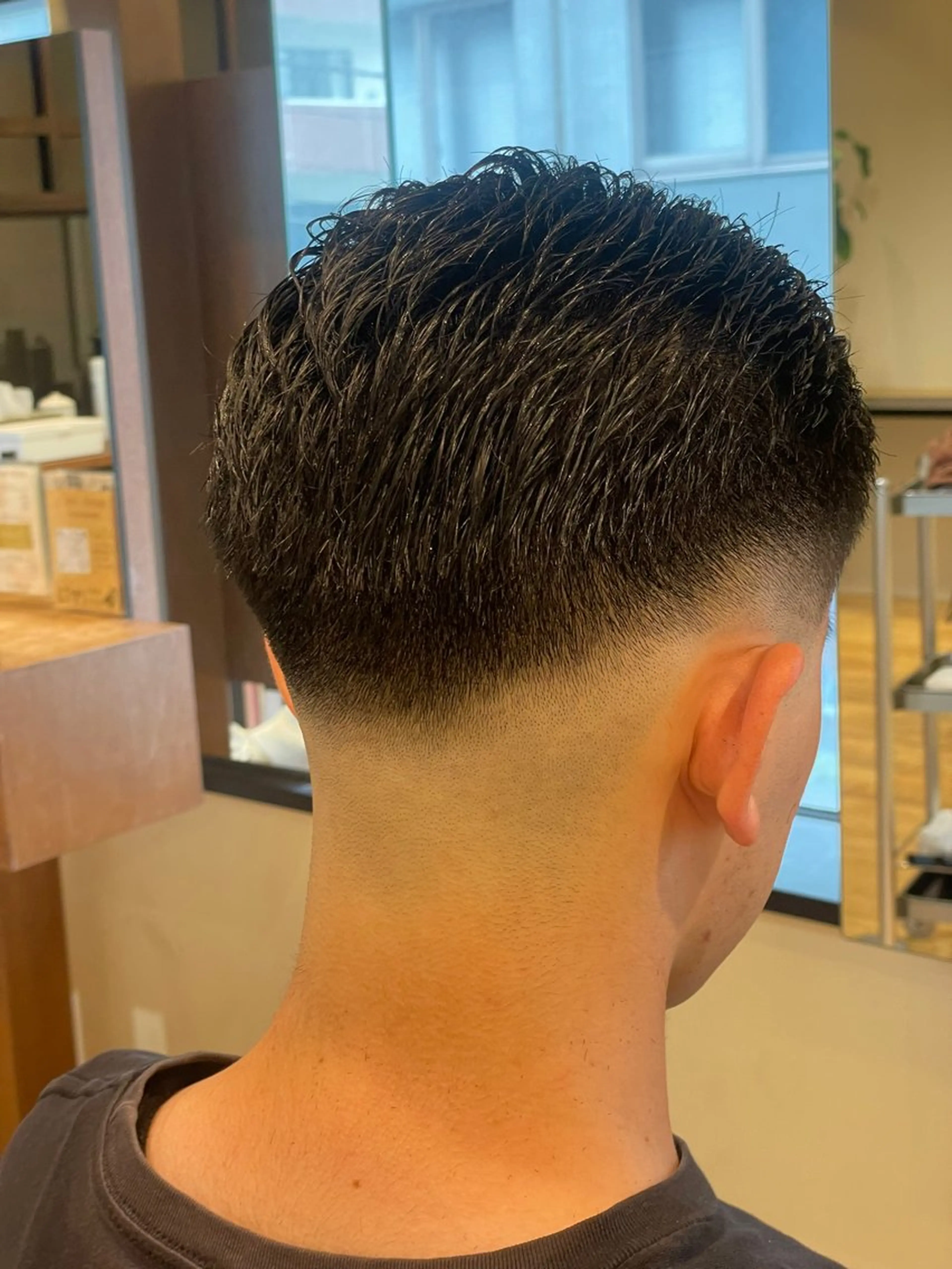 ショート メンズ フェードカット スキンフェード カット パーマ/フェード🔥 佐々木波人のヘアスタイル