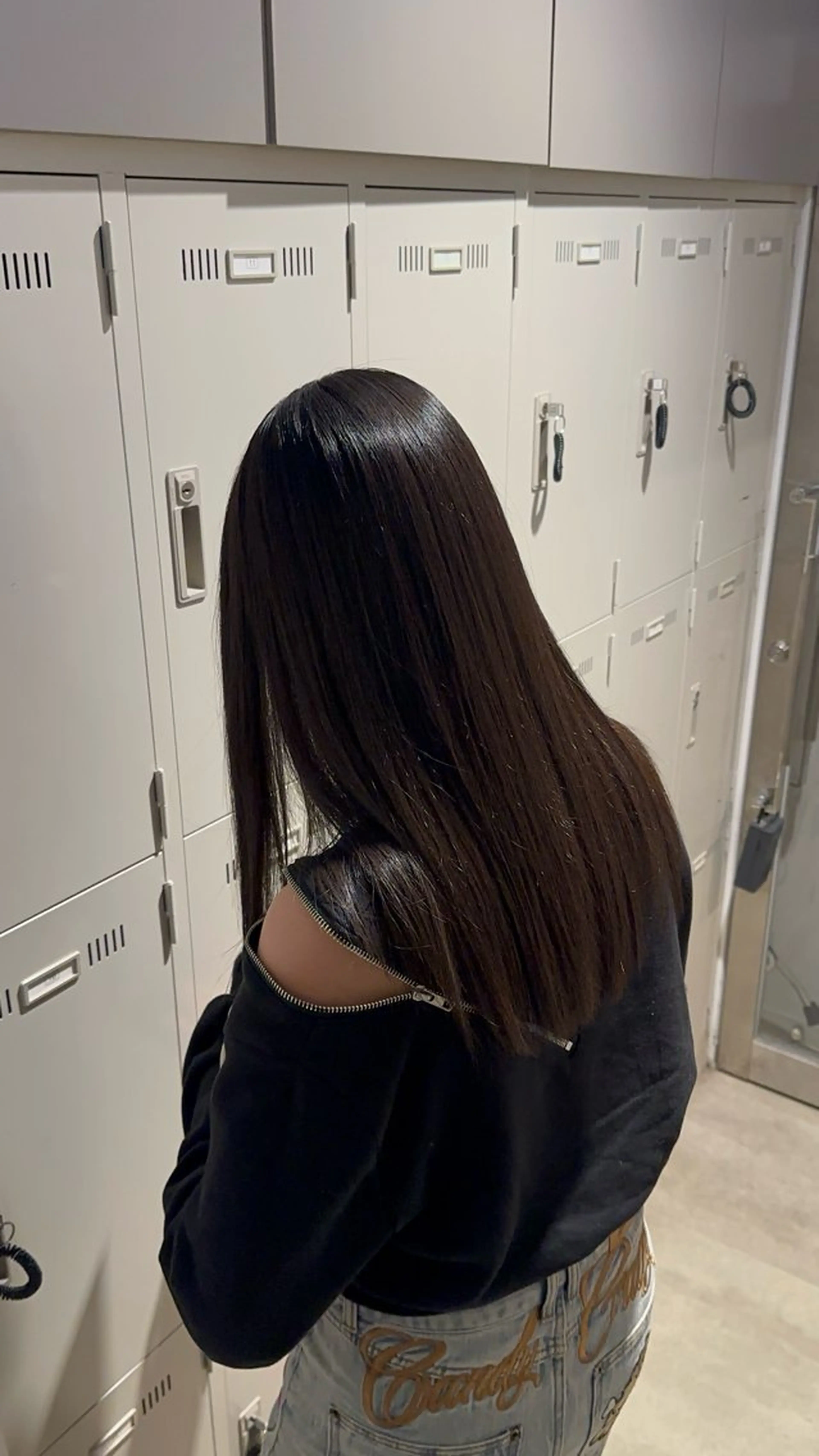 ロング カット 縮毛矯正 トリートメント ヘアセット 縮毛/ダブルカラー 🦋ベージュヘア🦋のヘアスタイル