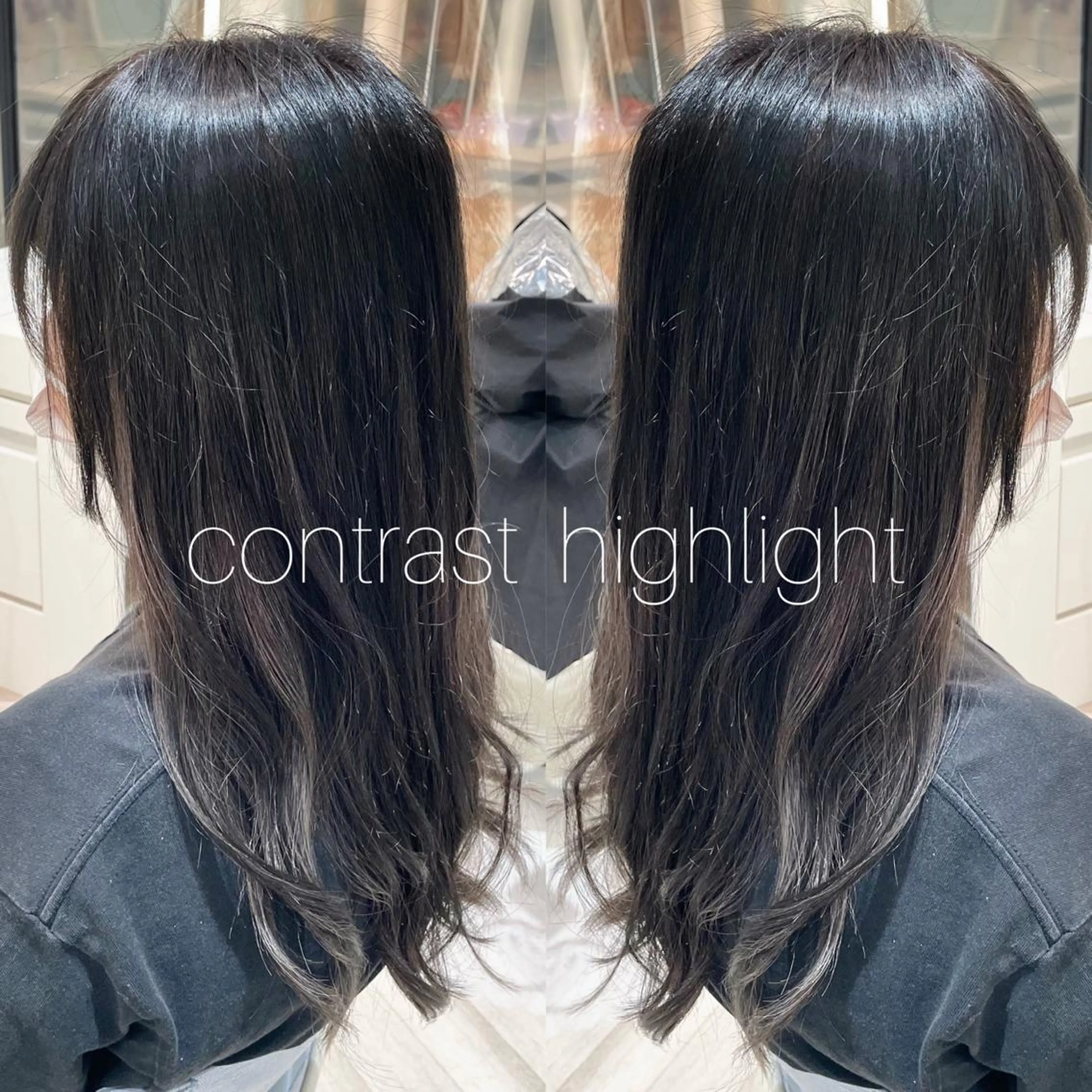 セミロング カラー 淡路上新庄/髪質改善 .艶カラー/野口春貴のヘアスタイル