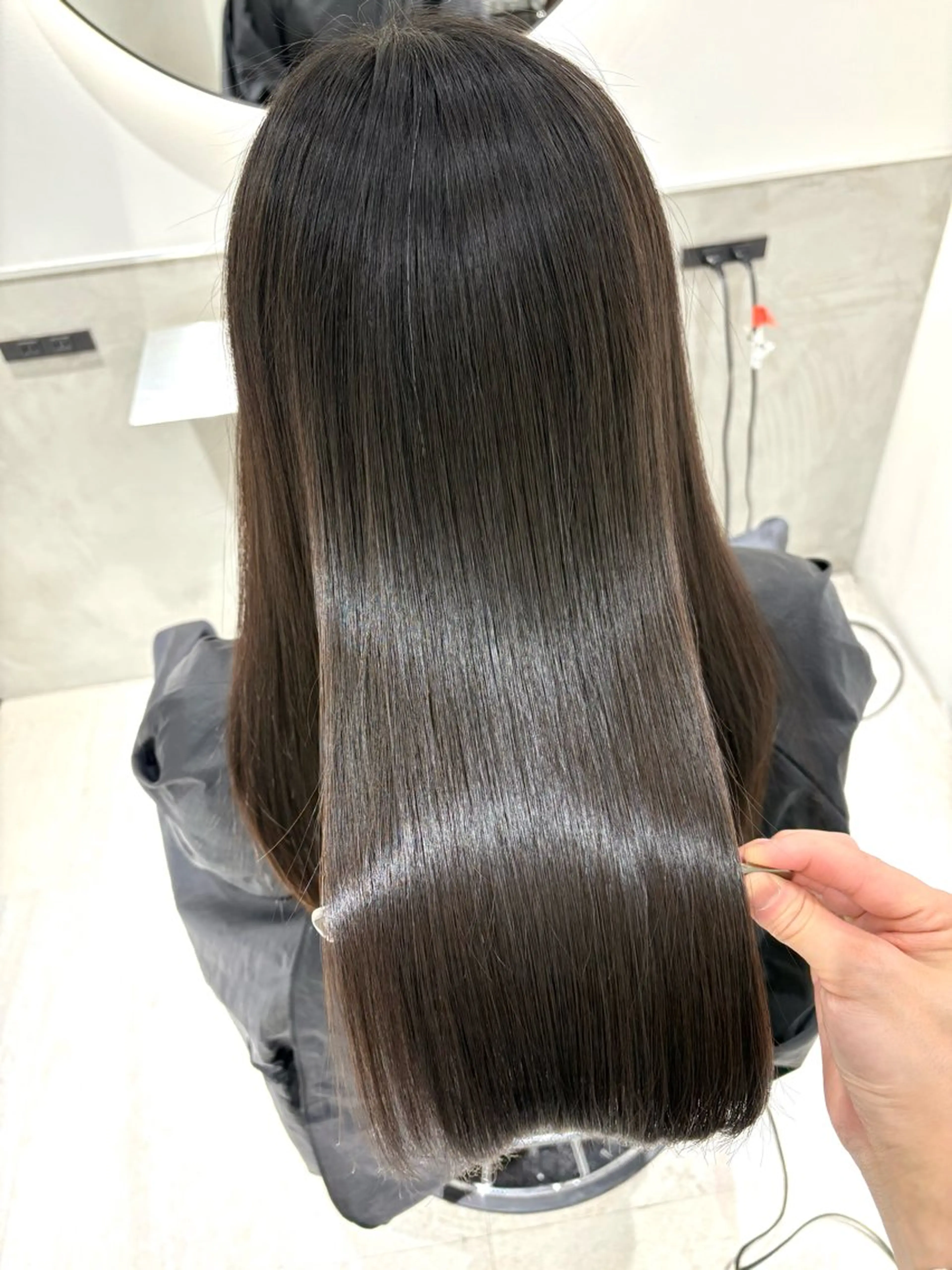 セミロング カラー 髪質改善 トリートメント 銀座No.1髪質改善 縮毛矯正/本木のヘアスタイル