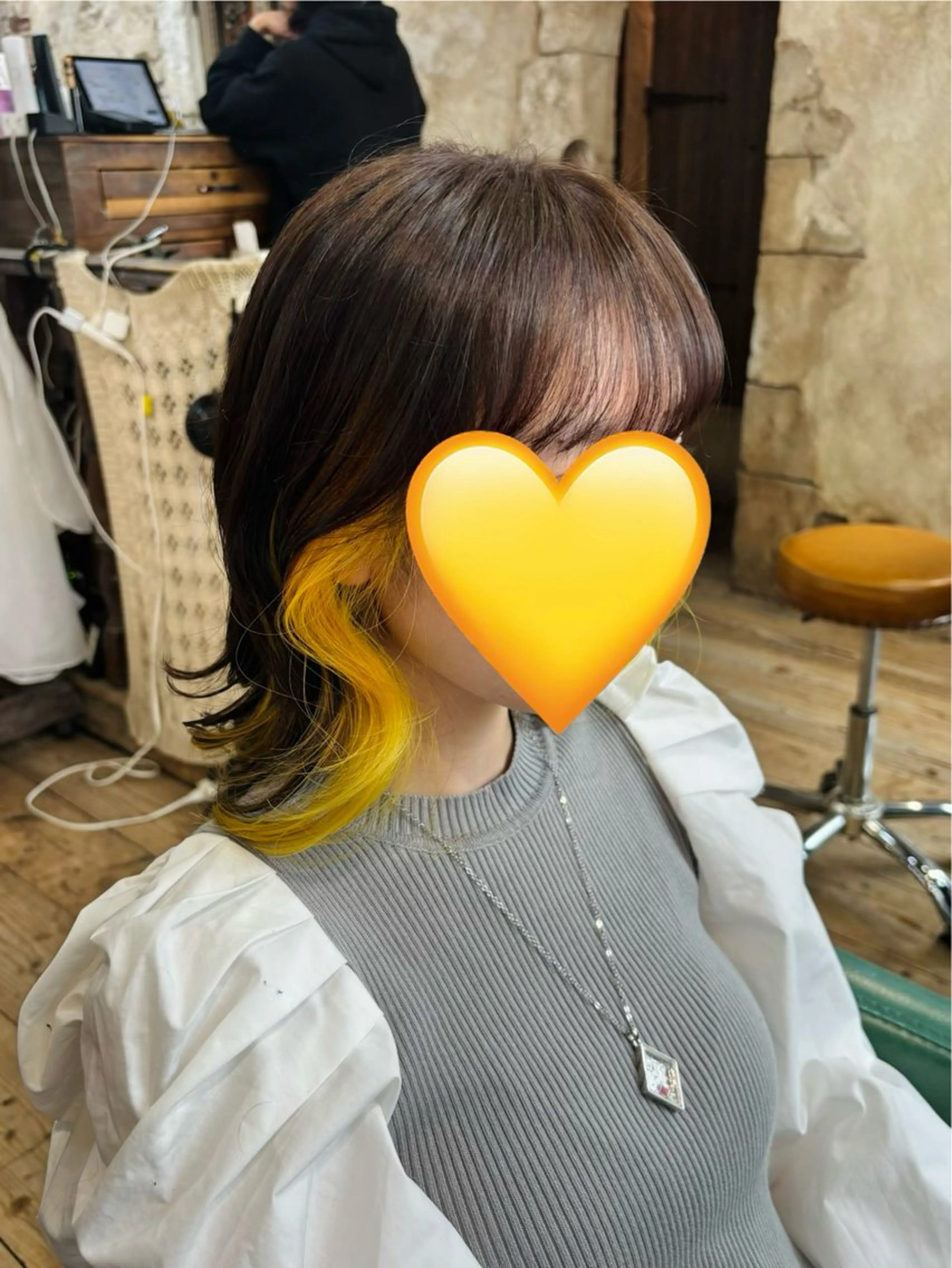 セミロング ヘアカラー 森田 恋々菜のヘアスタイル