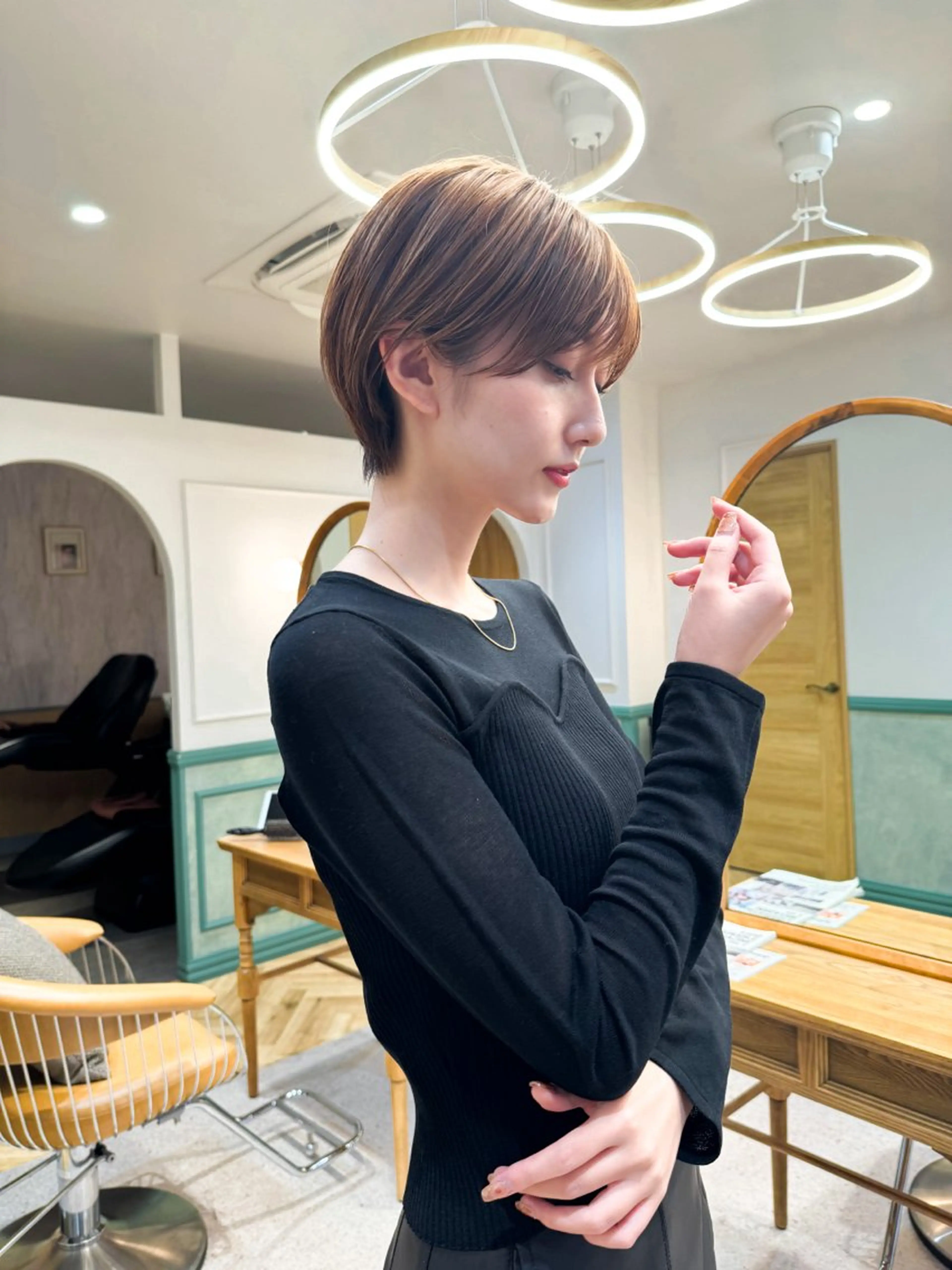 ショート カット ヘアカラー トリートメント ヘアセット 360°キレイな ショートカットのヘアスタイル