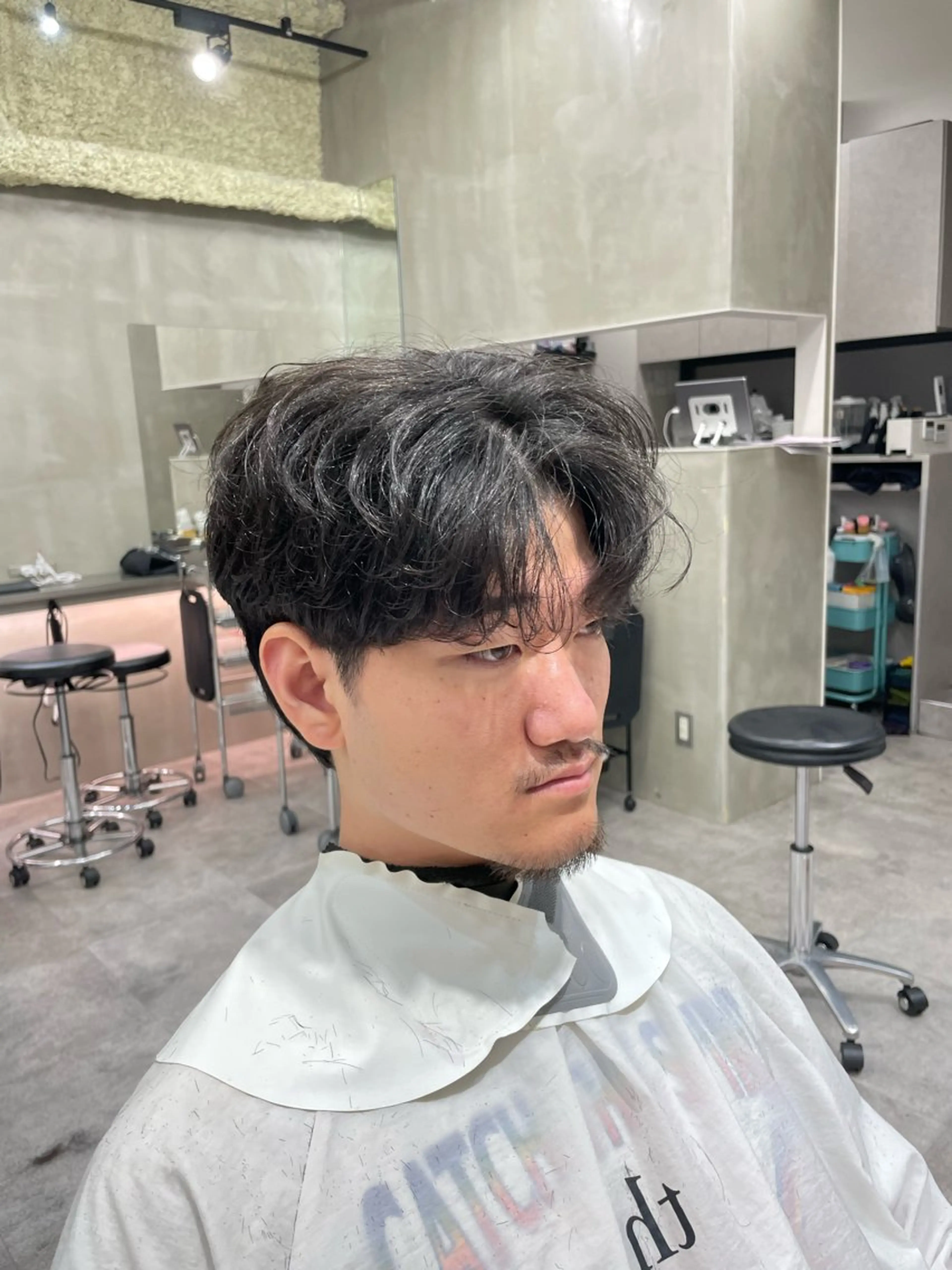 パーマ メンズ センターパート メンズパーマ the path Seiyaのヘアスタイル