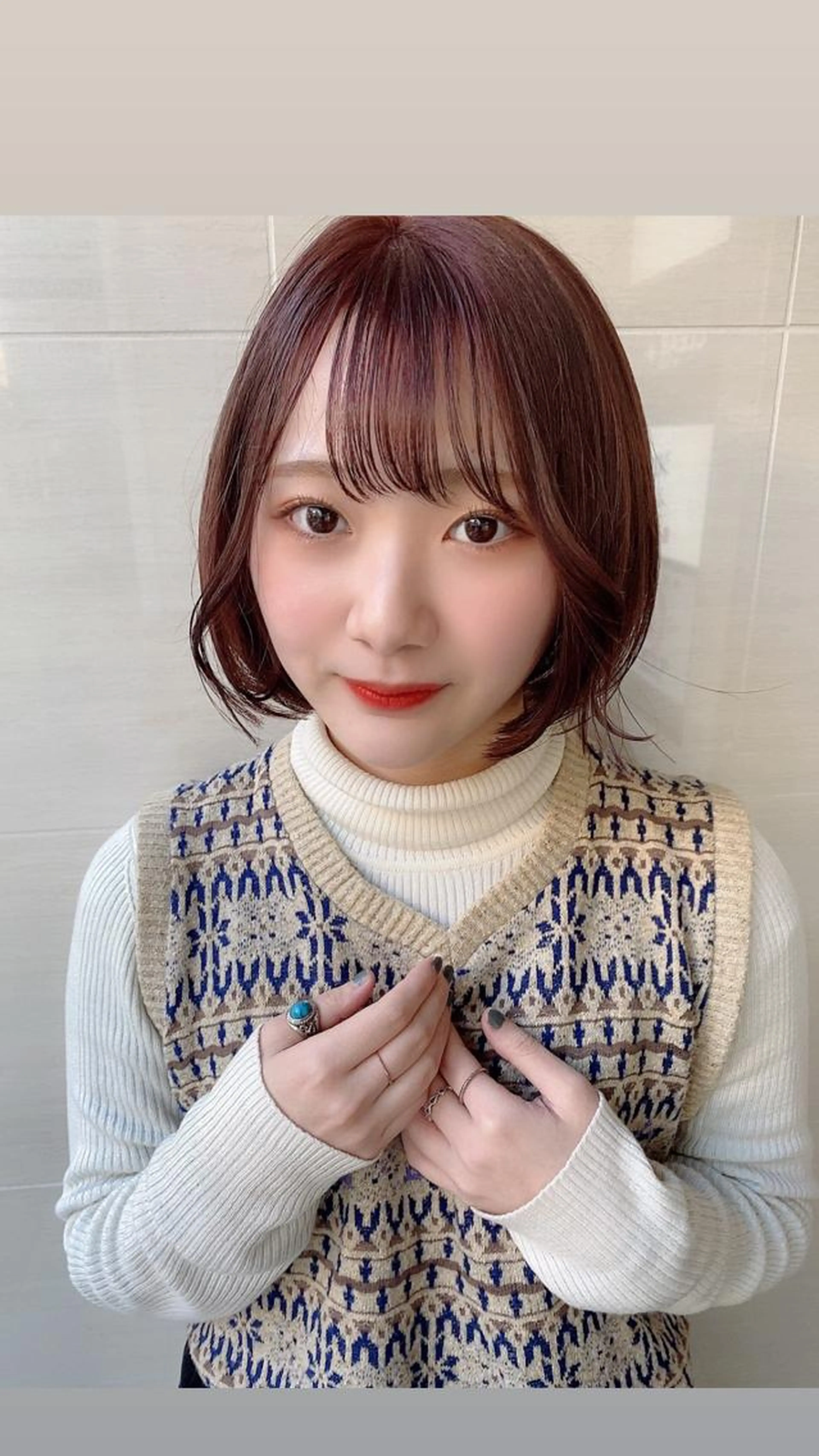 前髪カット＋カラー🍇の写真