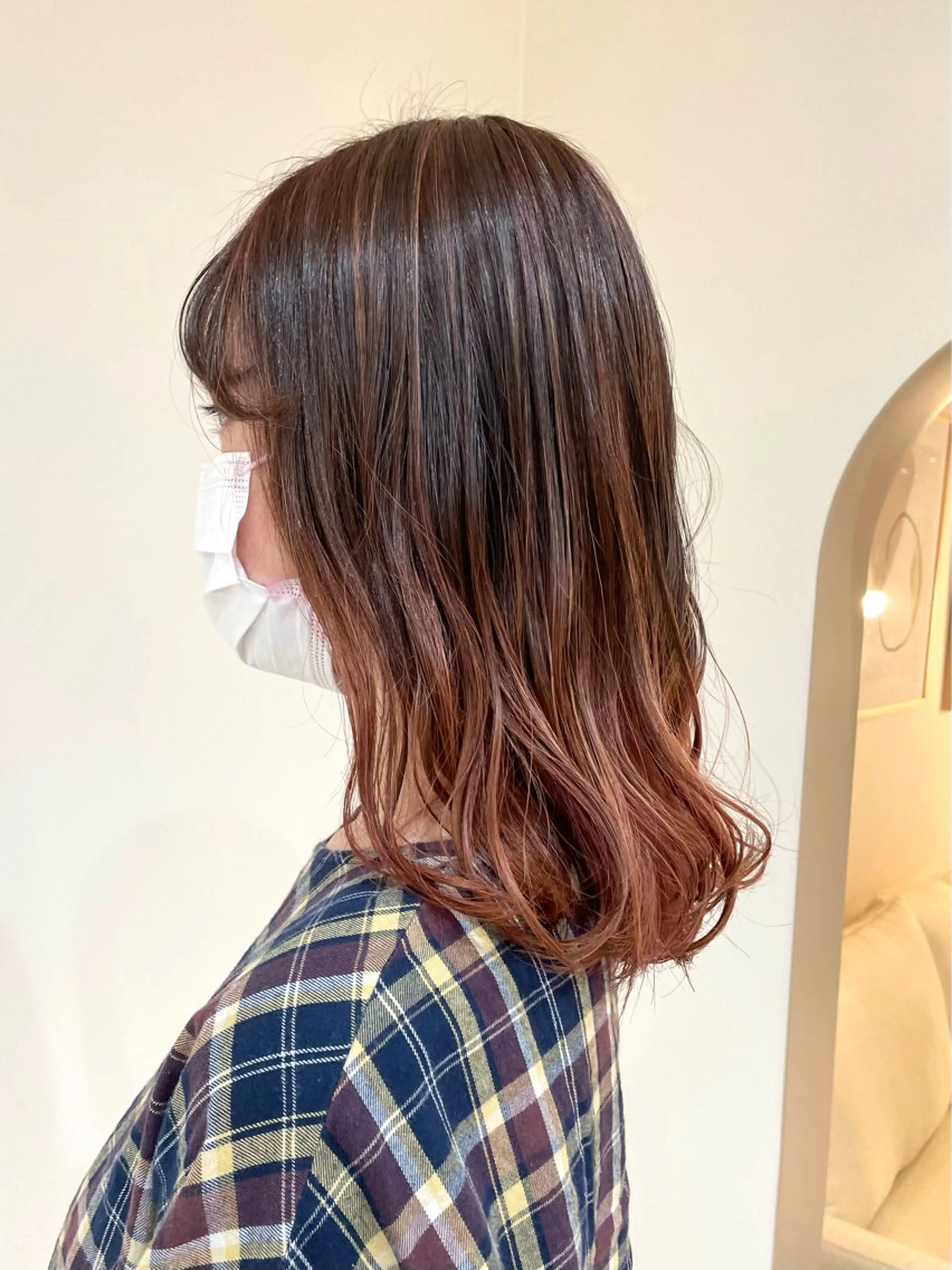 セミロング ベージュカラー🧸/ 松崎/東区/田中理沙のヘアスタイル