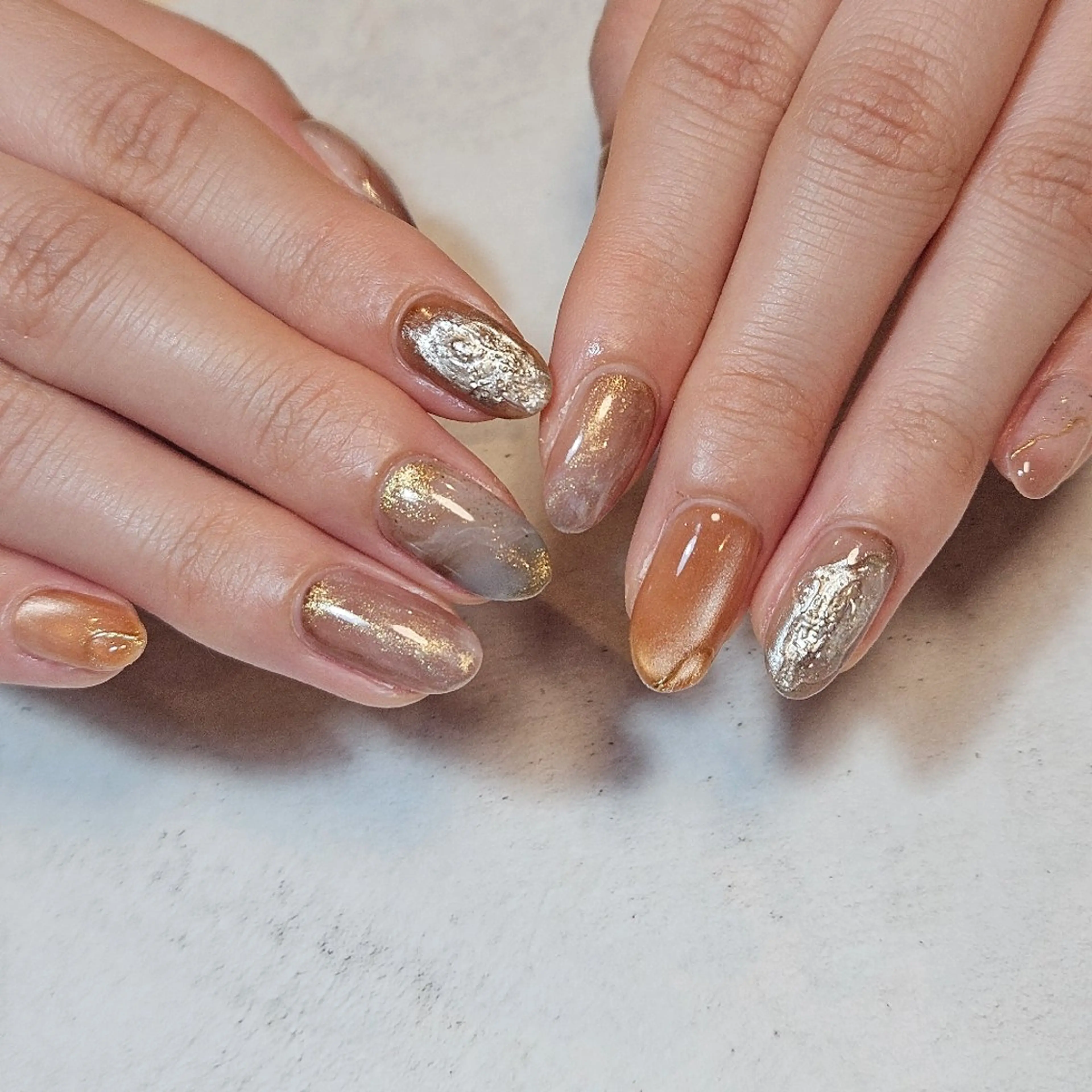 ネイル ニュアンスネイル 春ネイル ハンドネイル Nailsalon manoのネイルデザイン