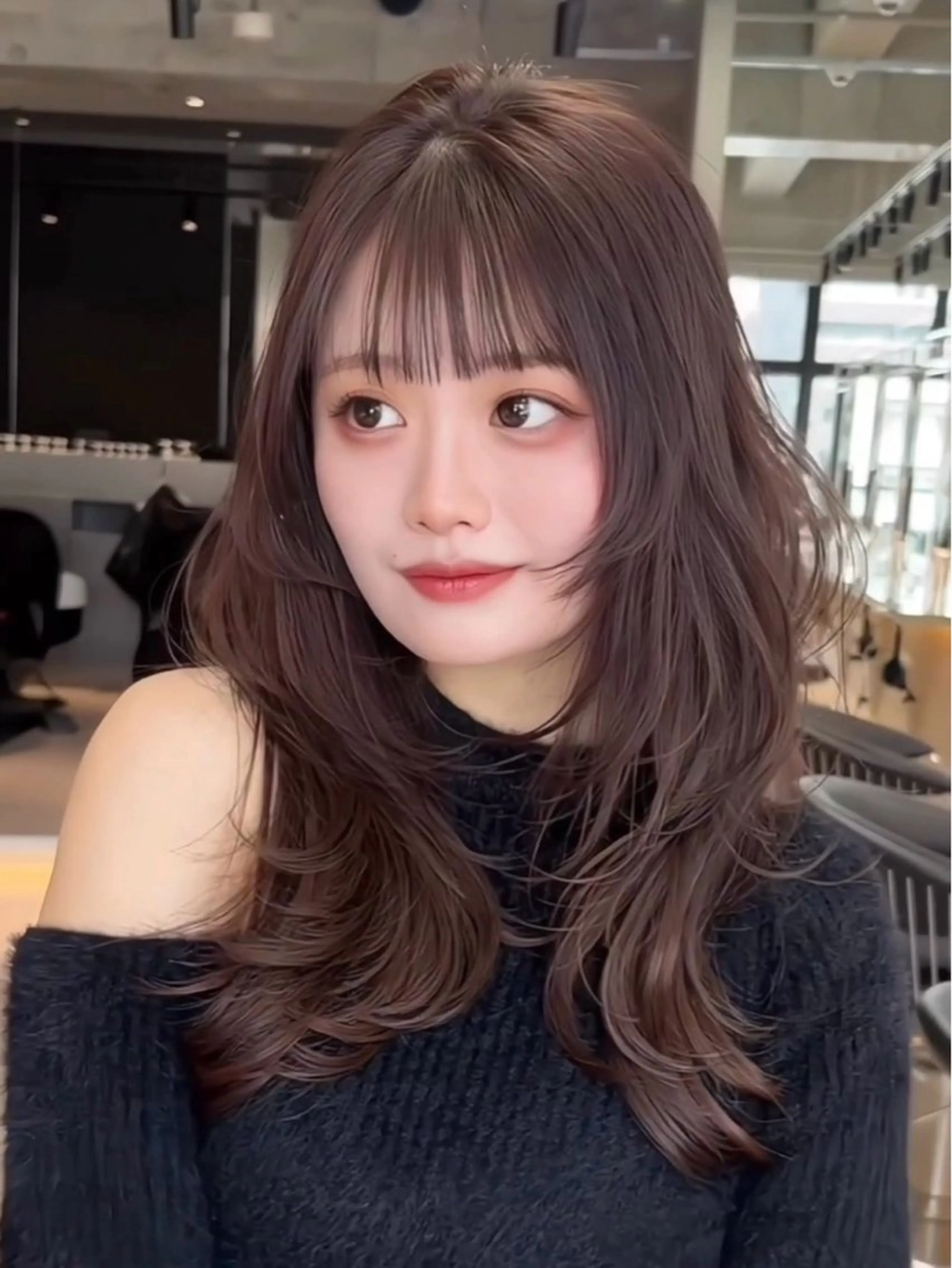 【⭐️minimo限定学割⭐️】カット➕ブリーチ無しダブルカラー➕超音波アイロン付きトリートメント🍐の写真