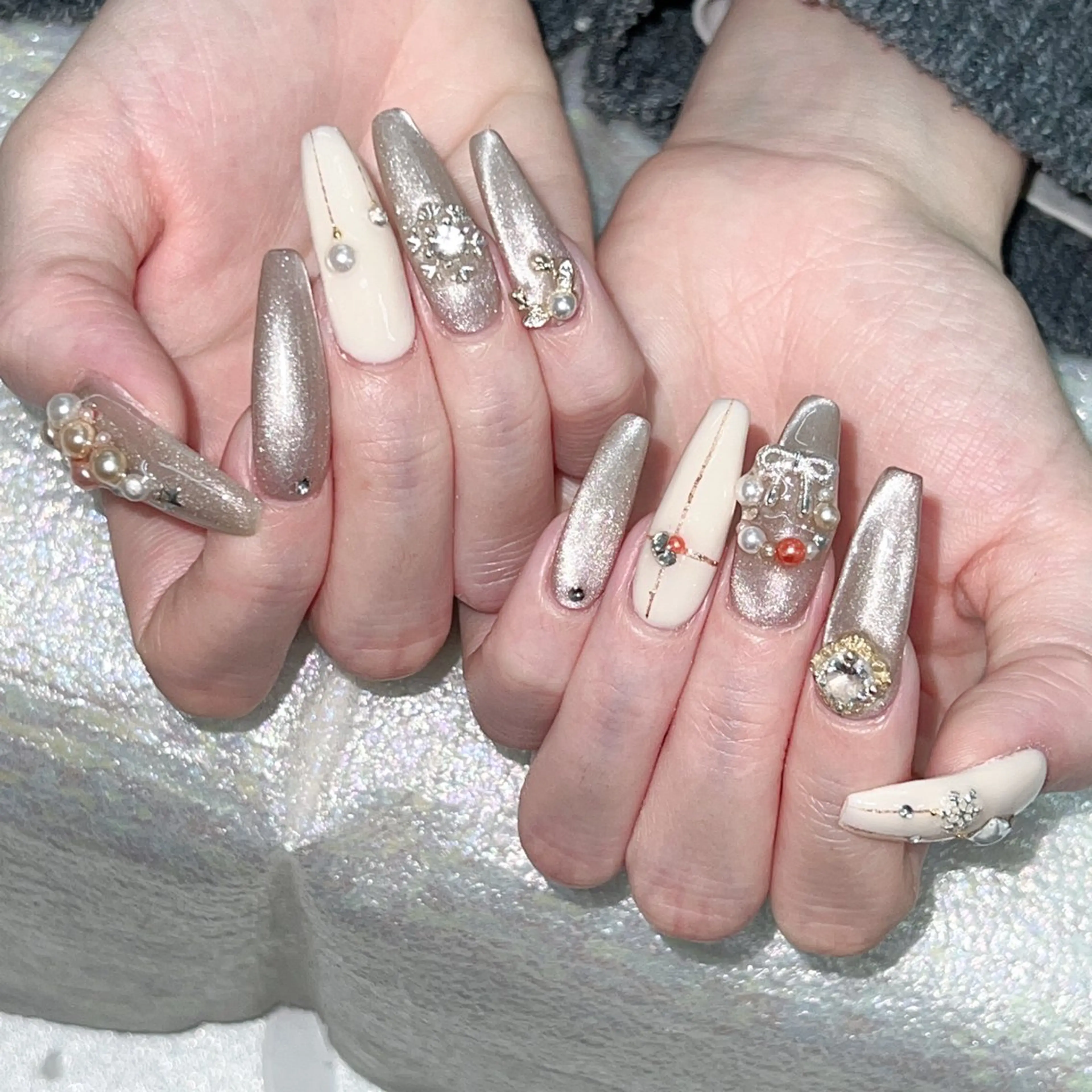 ネイル 長いだし/スカルプ/ パラシェルN.oneのネイルデザイン