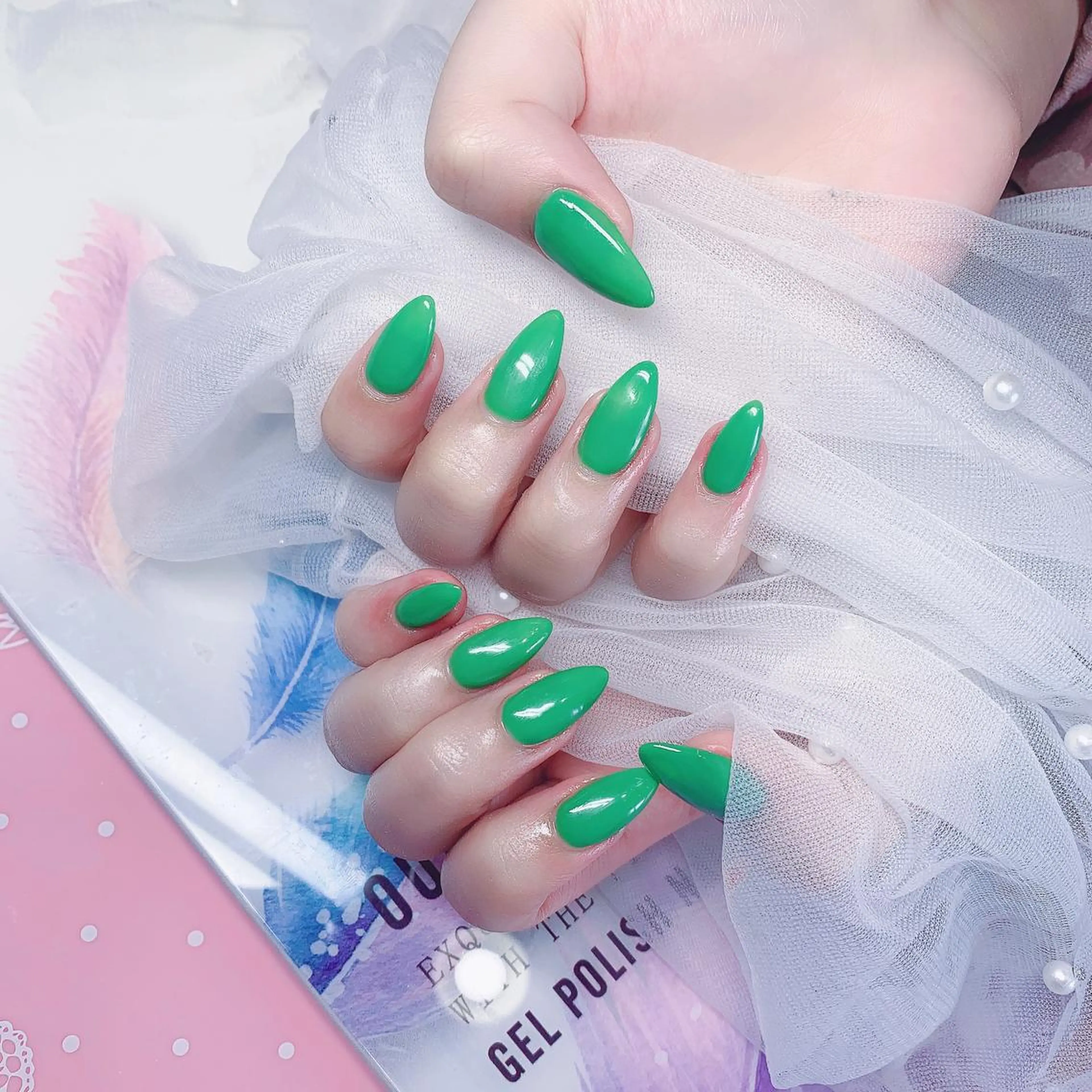 ネイル 長さ出し ワンカラーネイル スカルプネイル Nail Salon kihi大塚店のネイルデザイン