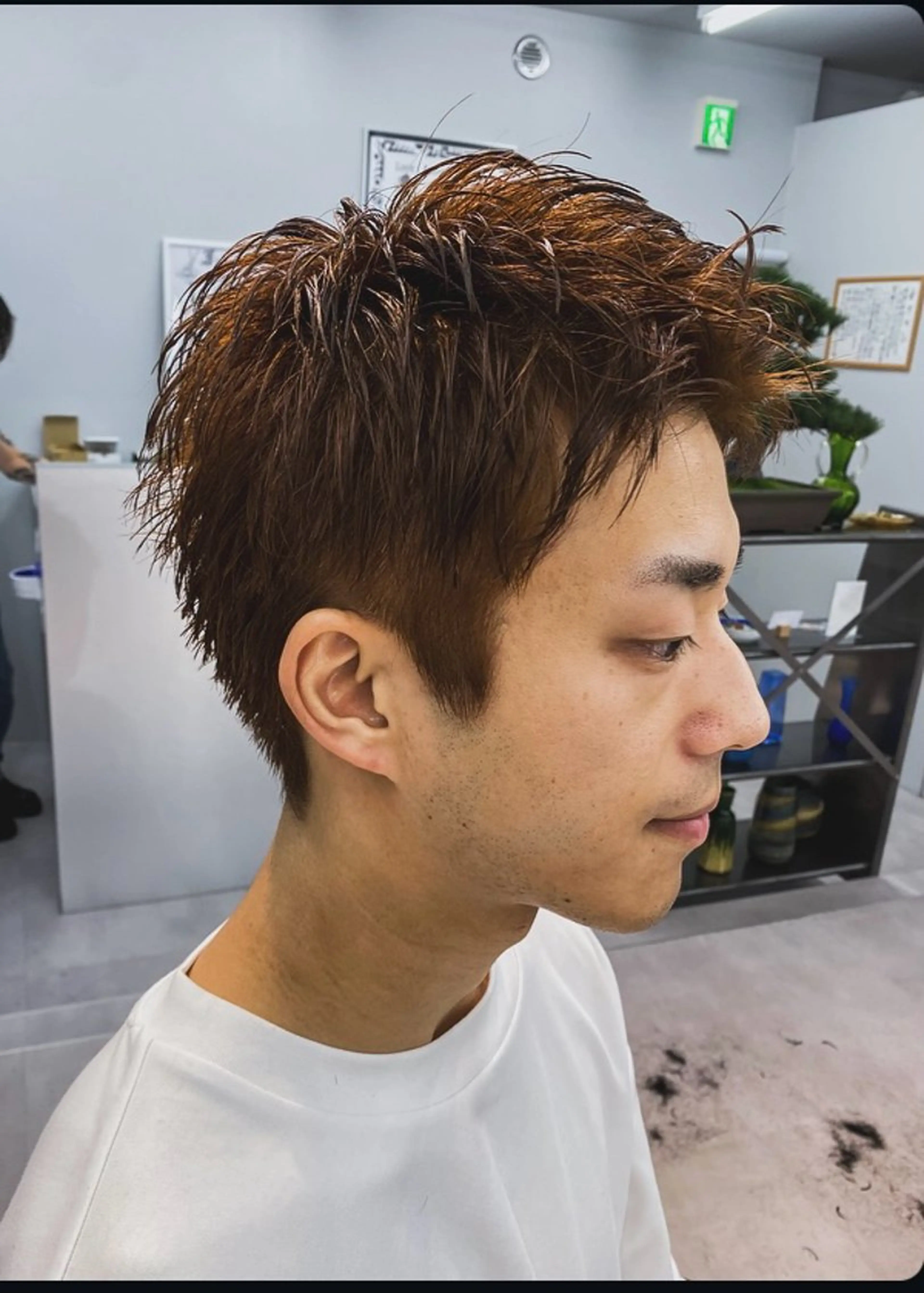 ショート カラー ヘアアレンジ メンズ フェードモデル限定 🔥高円寺Maiのヘアスタイル