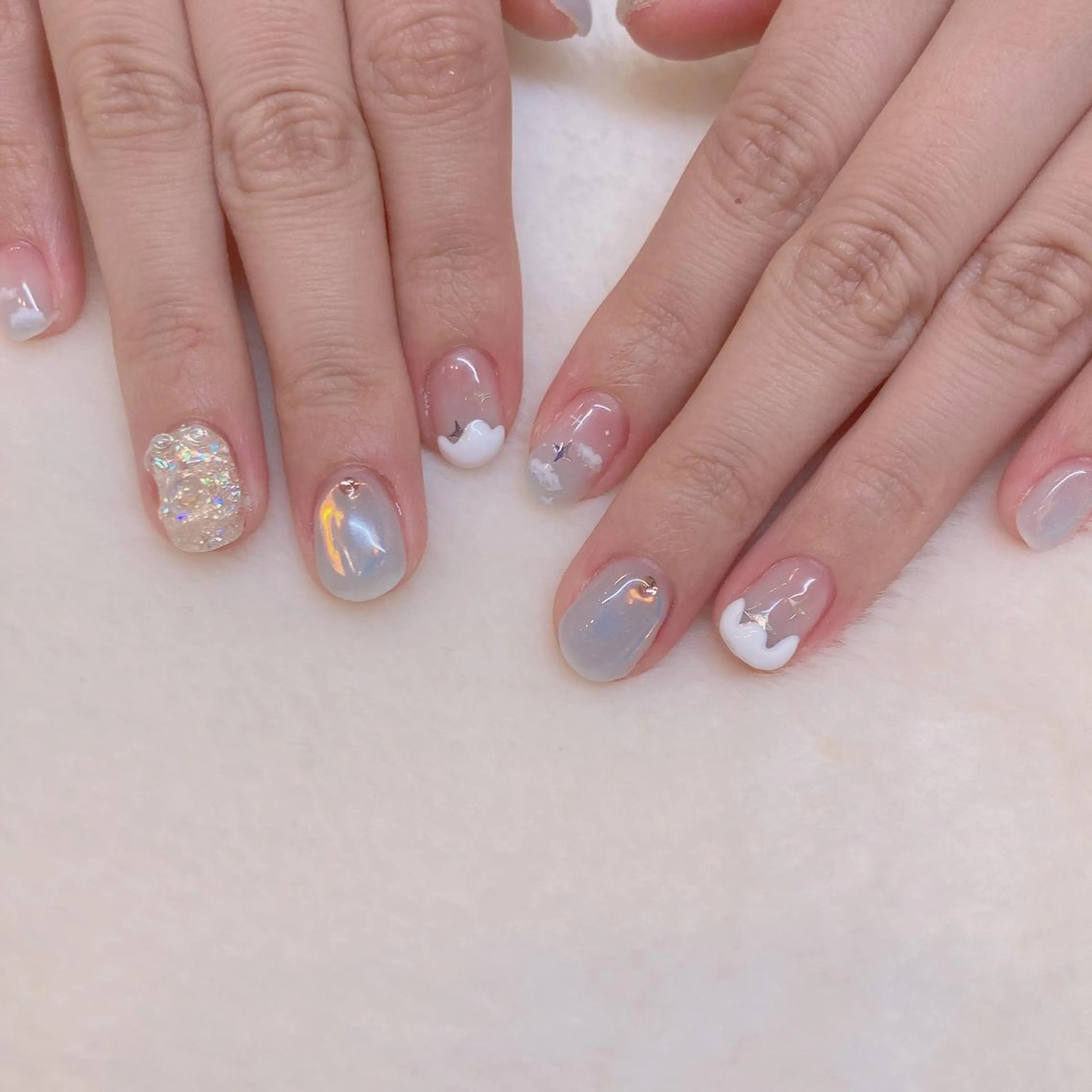 ネイル ハンドネイル 韓国ネイル/ワンホン ネイル🎀表参道3分のネイルデザイン