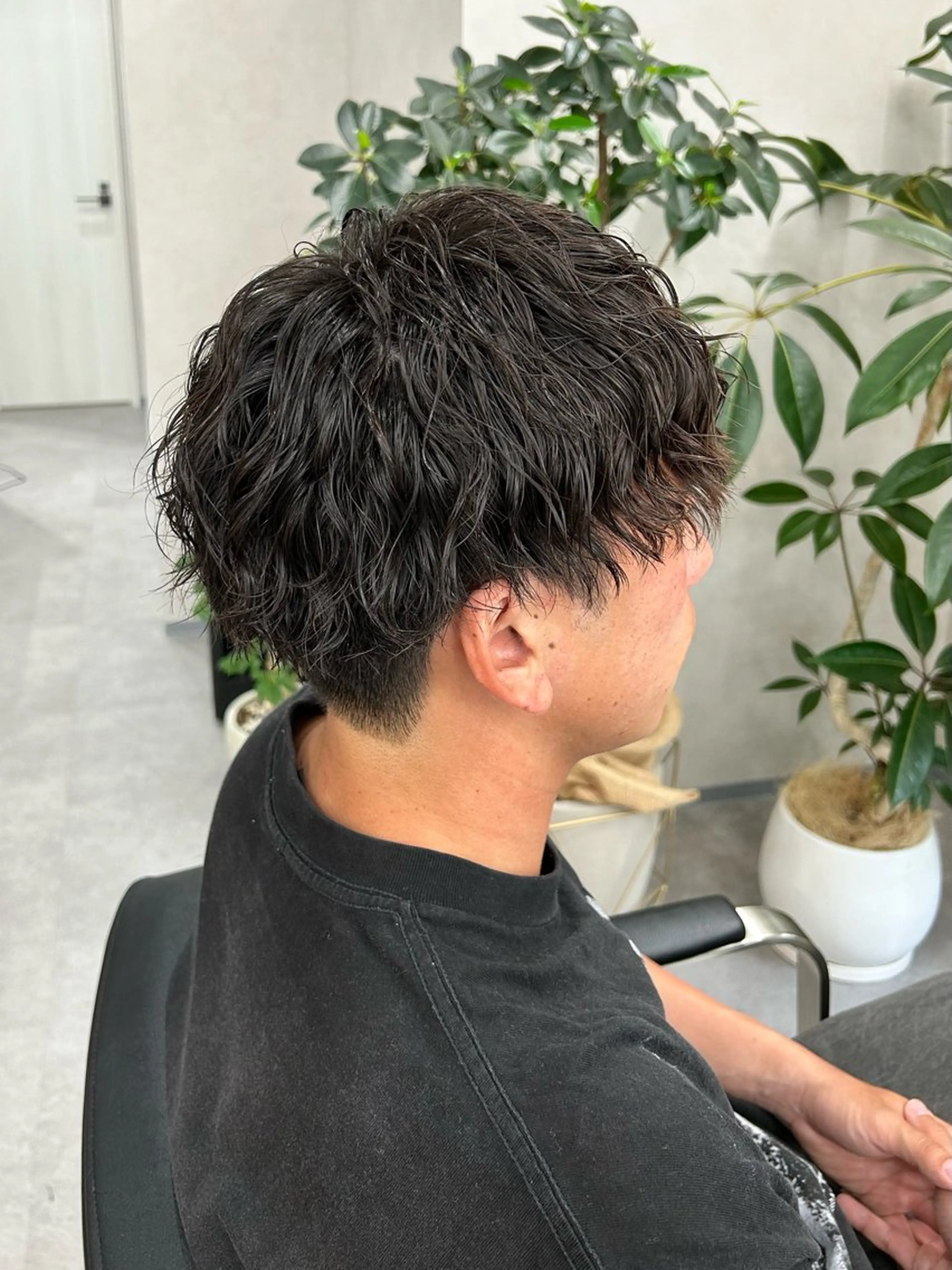 ミディアム パーマ メンズ カット パーマ 🌷横浜/レイヤー /艶カラー🌷のヘアスタイル