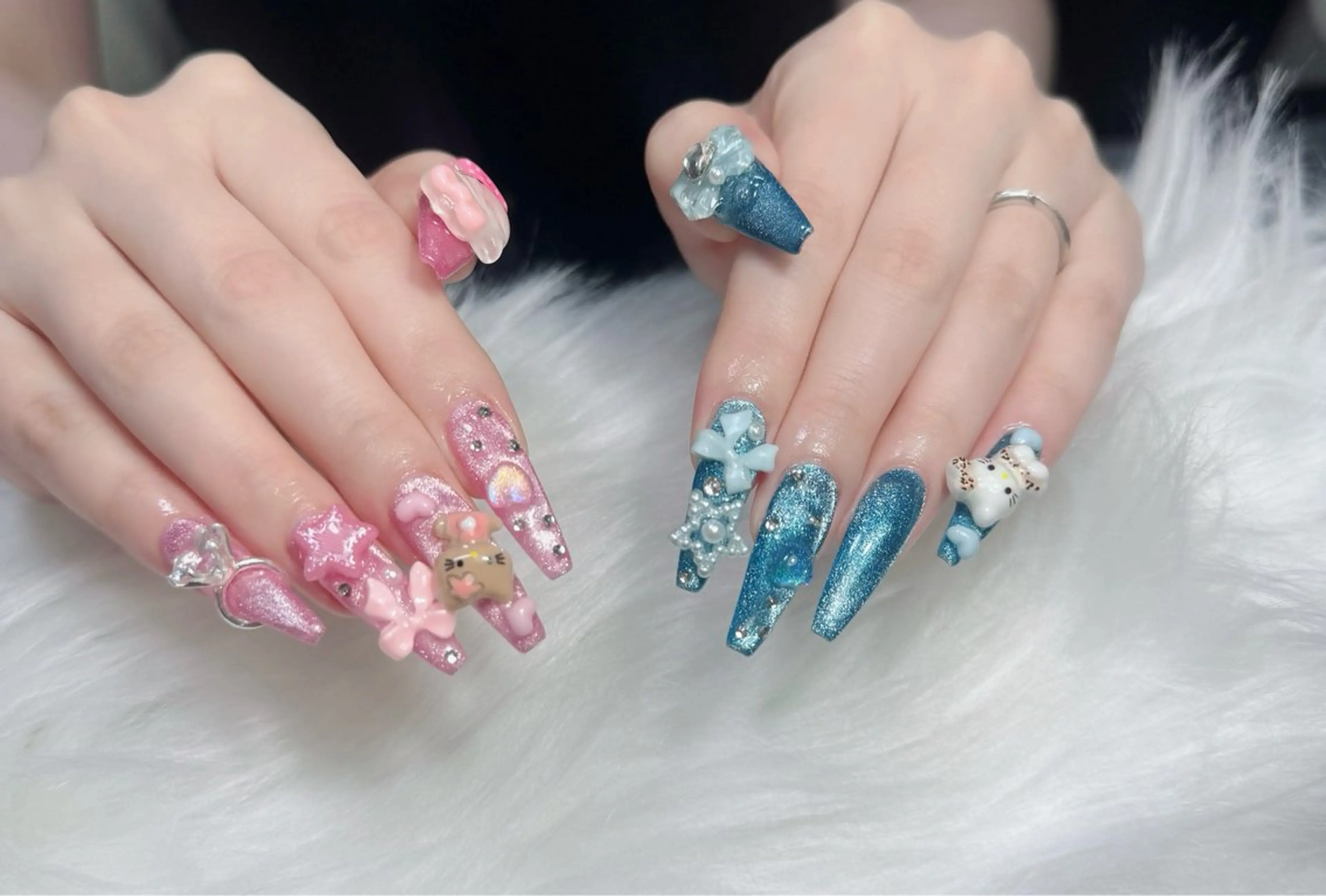 ネイル アートネイル フレンチネイル ジェルネイル 韓国ネイル マグネットネイル Lenie Nail Salonのネイルデザイン