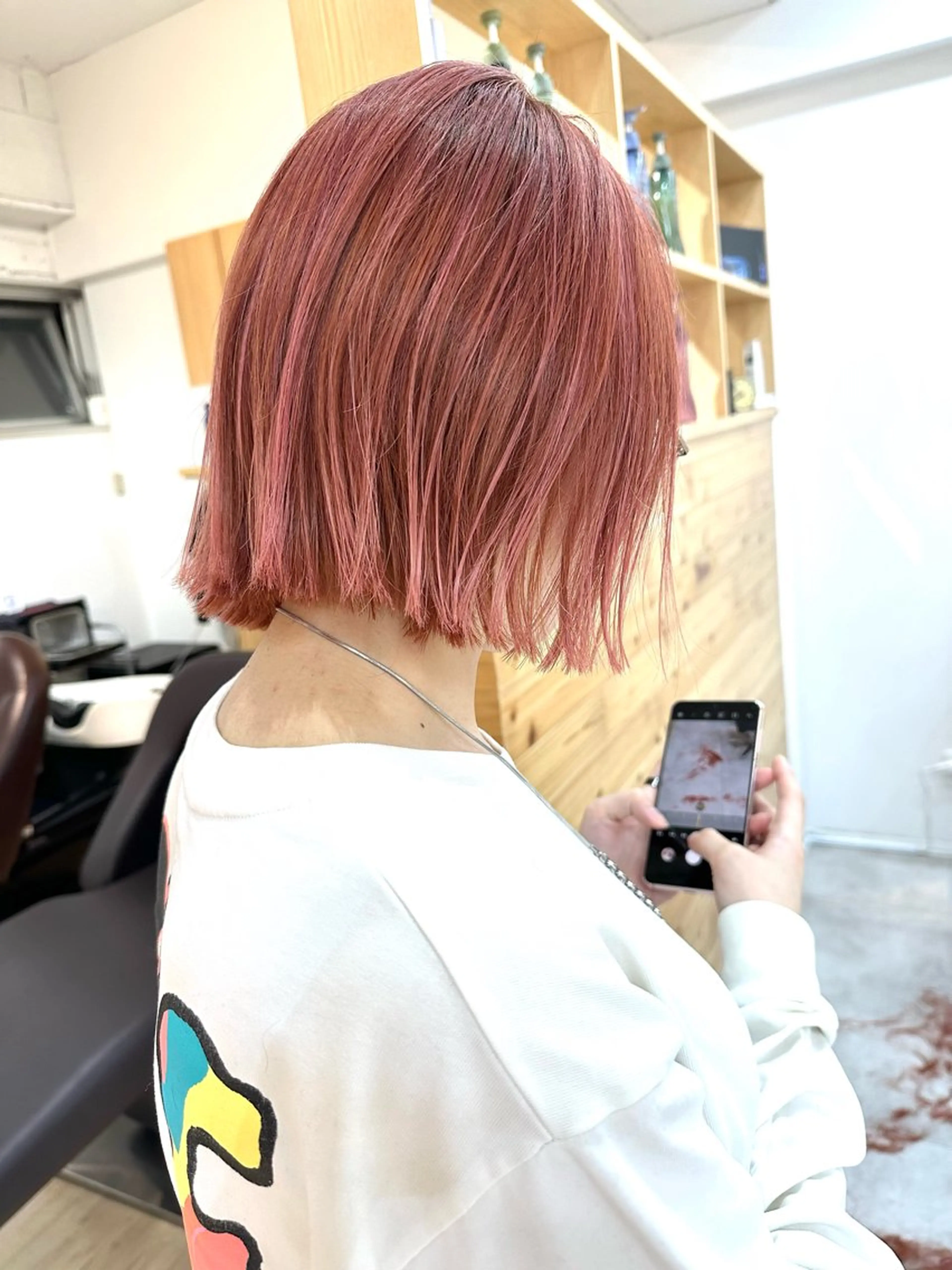 ショート カラー ピンクカラー 木下大地 HAIR  Oneのヘアスタイル