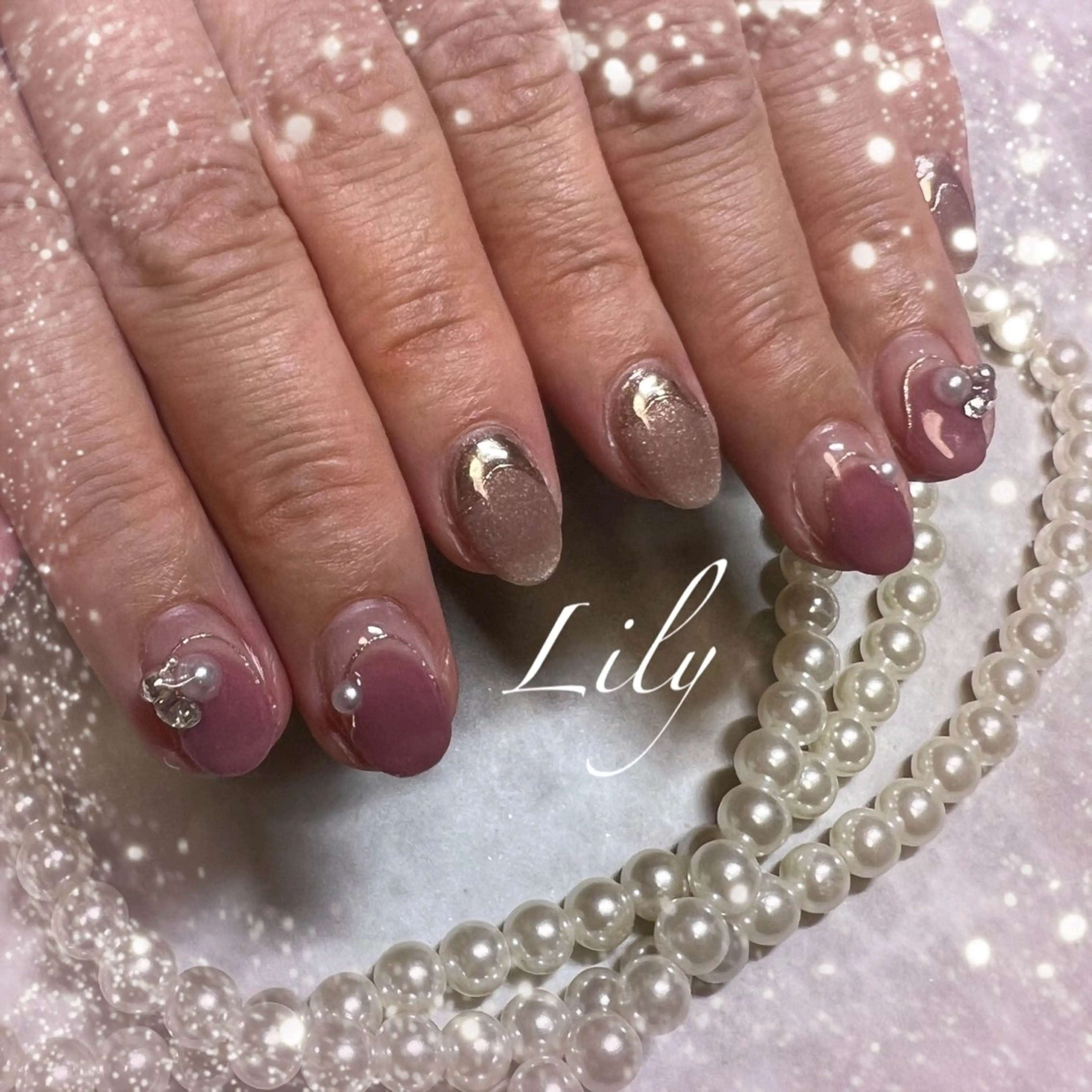 ネイル ハンドネイル Lily*nail 🌻Mii🌻のネイルデザイン