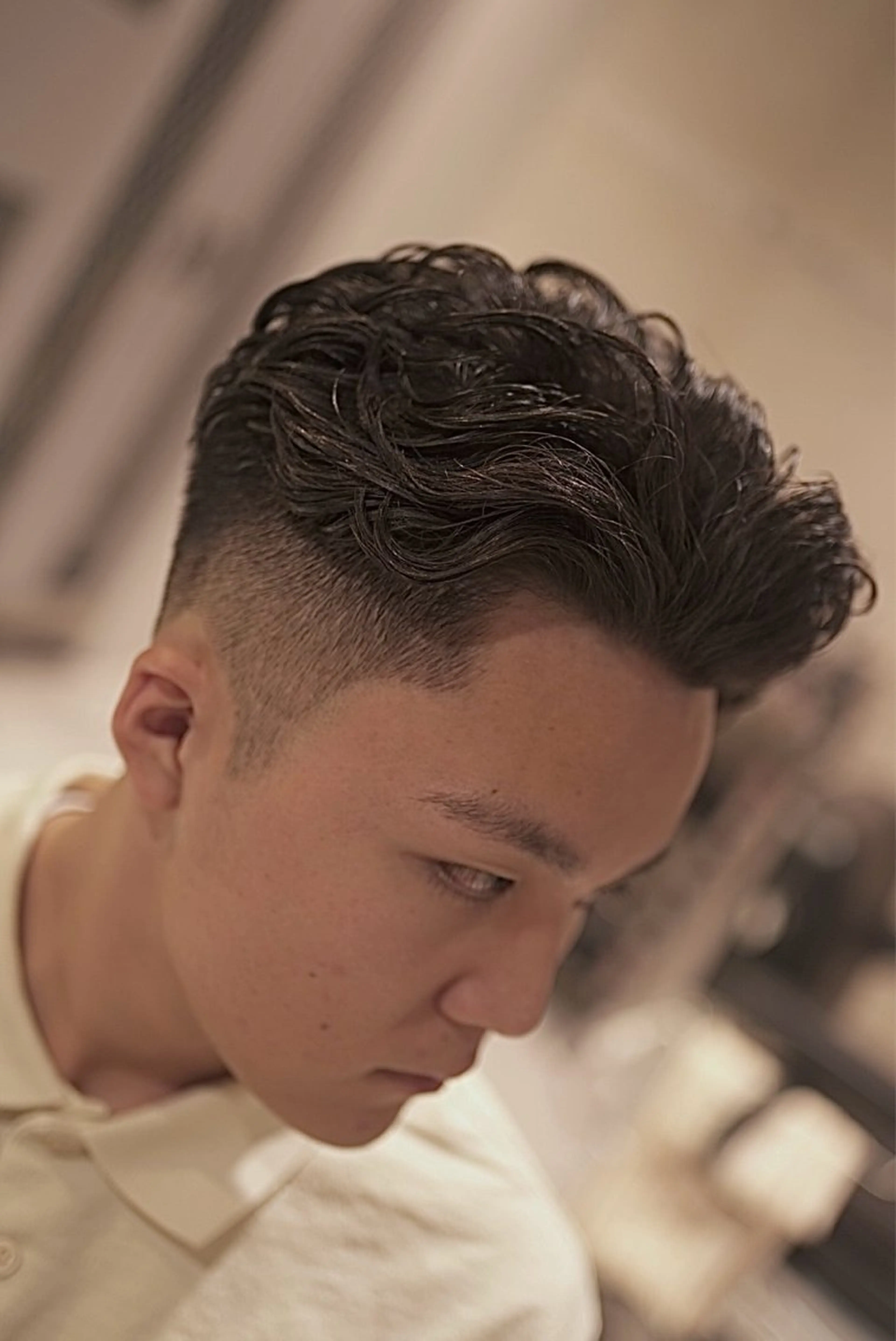 パーマ メンズ カット パーマ 吉祥寺バーバー takumiのヘアスタイル