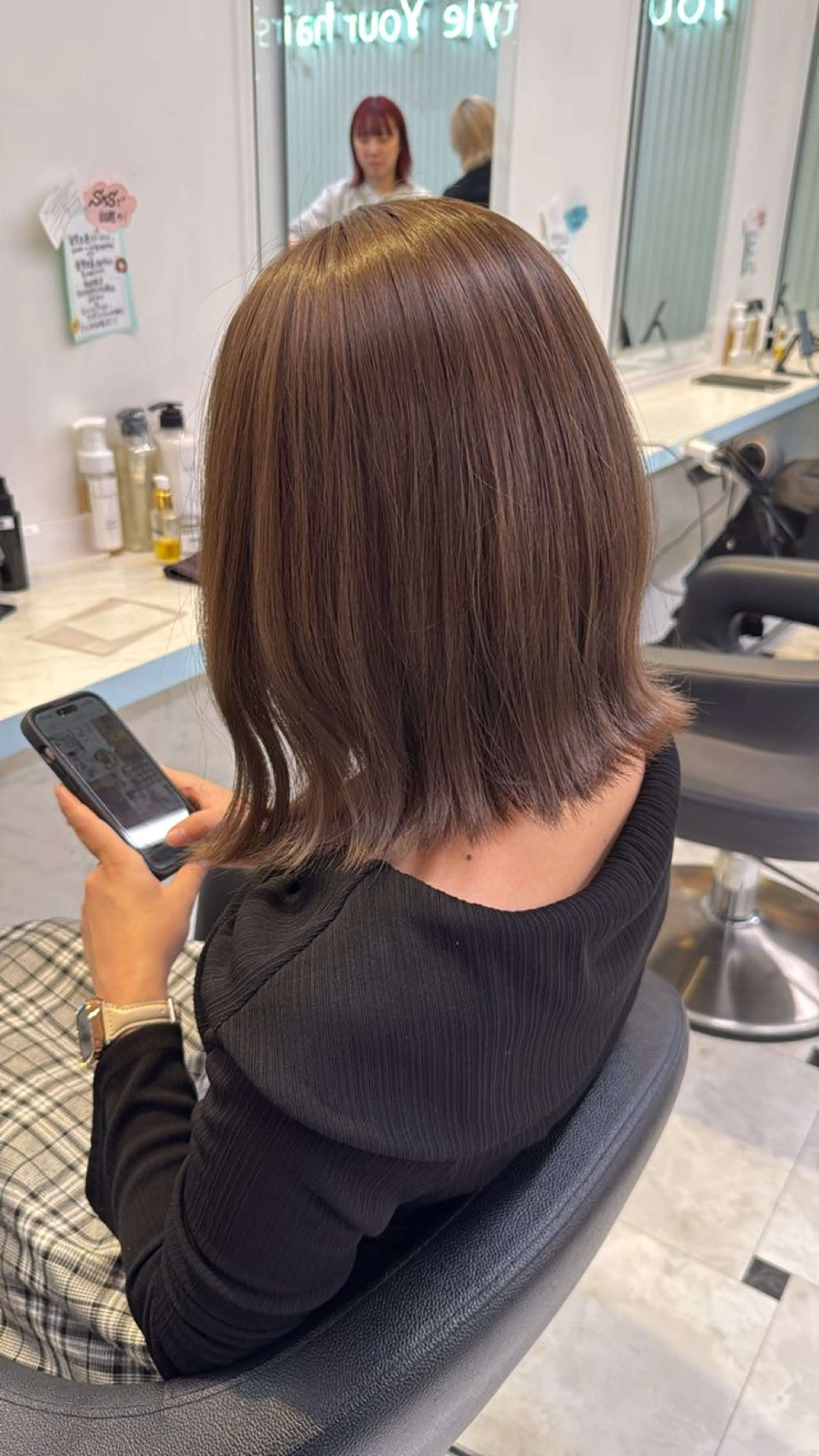 セミロング カラー ヘアカラー トリートメント ヘッドスパ 🥞ベージュ系カラー 【すずきりほ】🥞のヘアスタイル